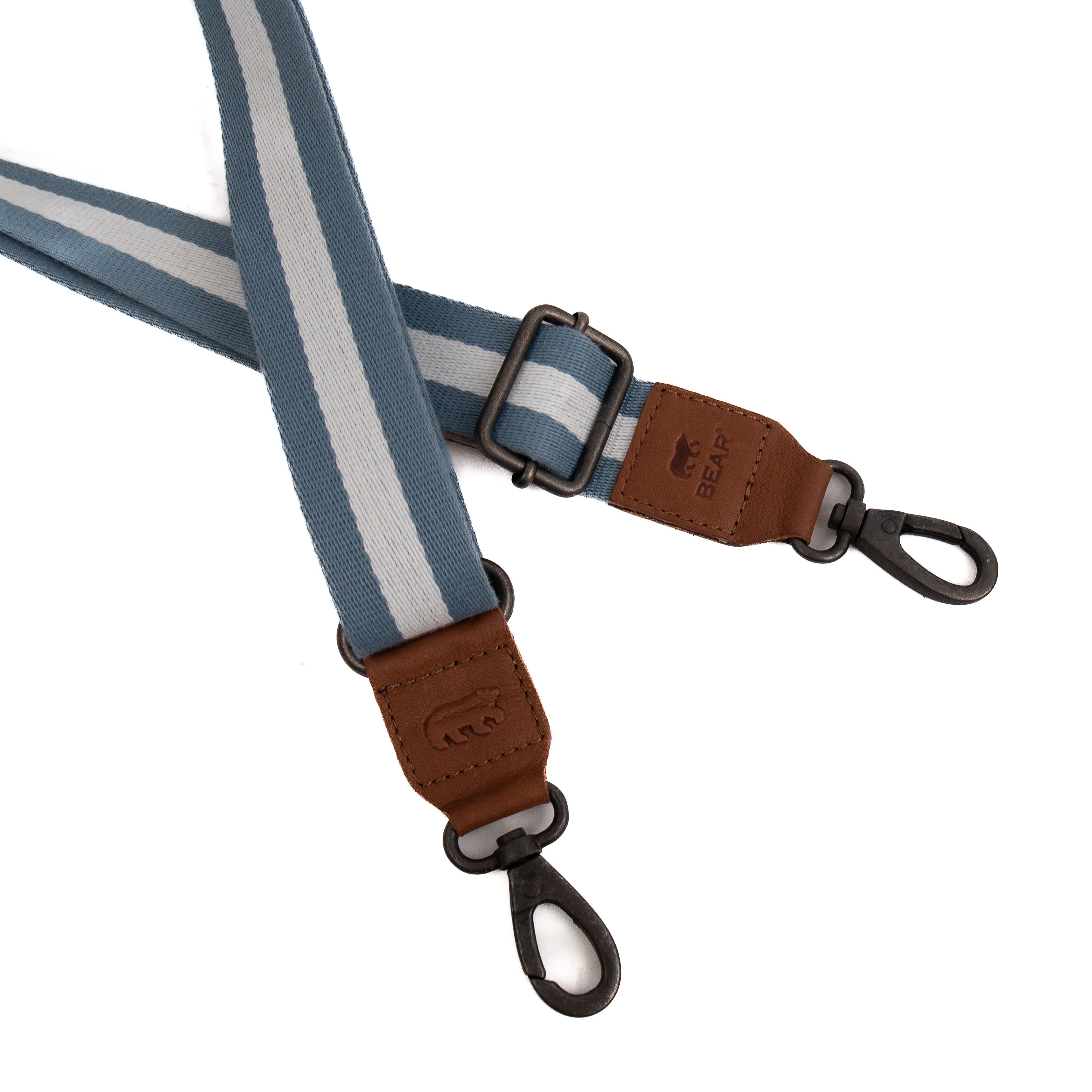 Bag strap 'Puck' light blue/white