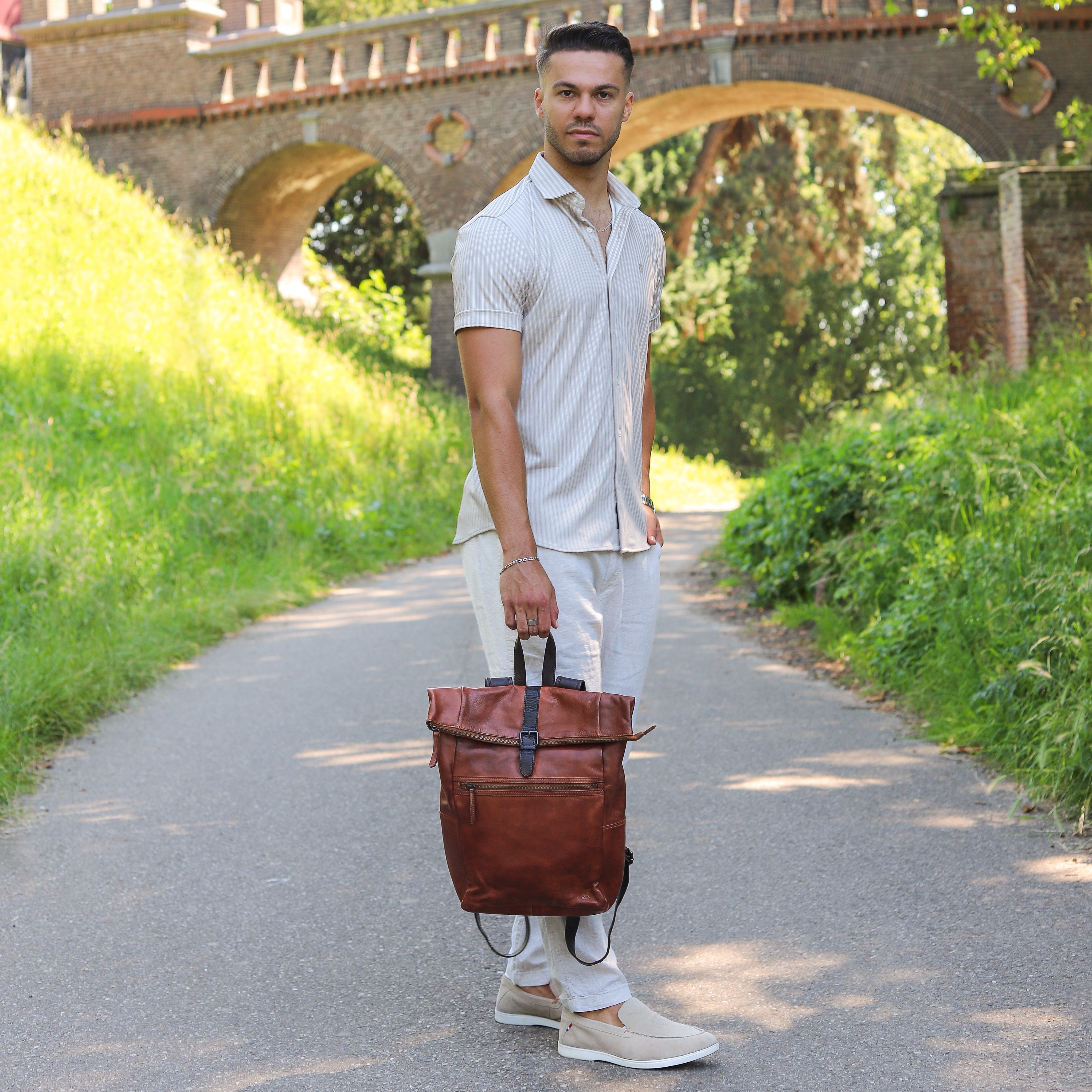 Backpack 'Rick' cognac/brown
