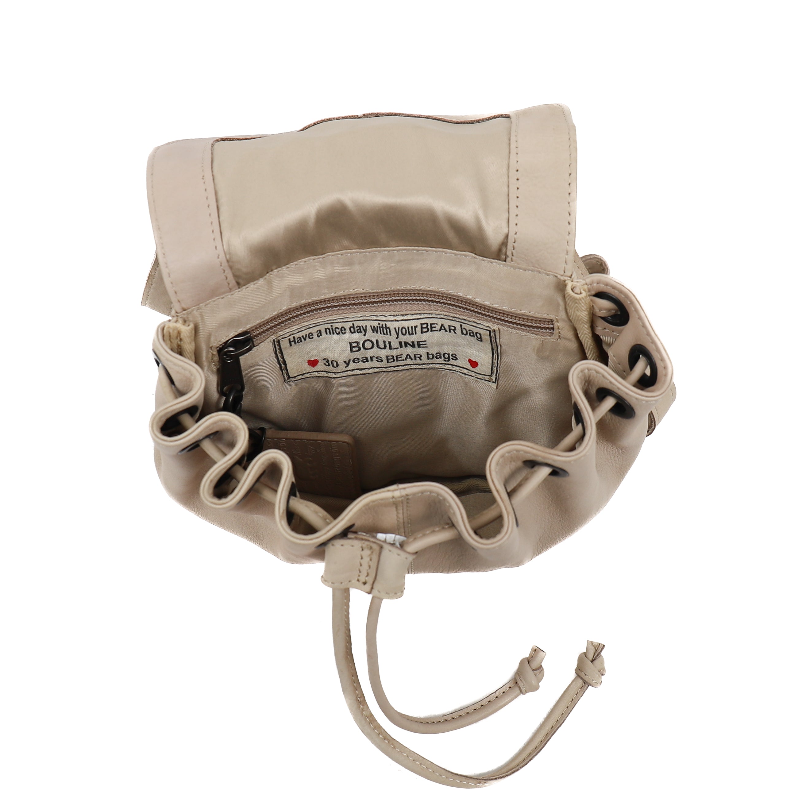 Shoulder bag with drawstring 'Bouline' feather