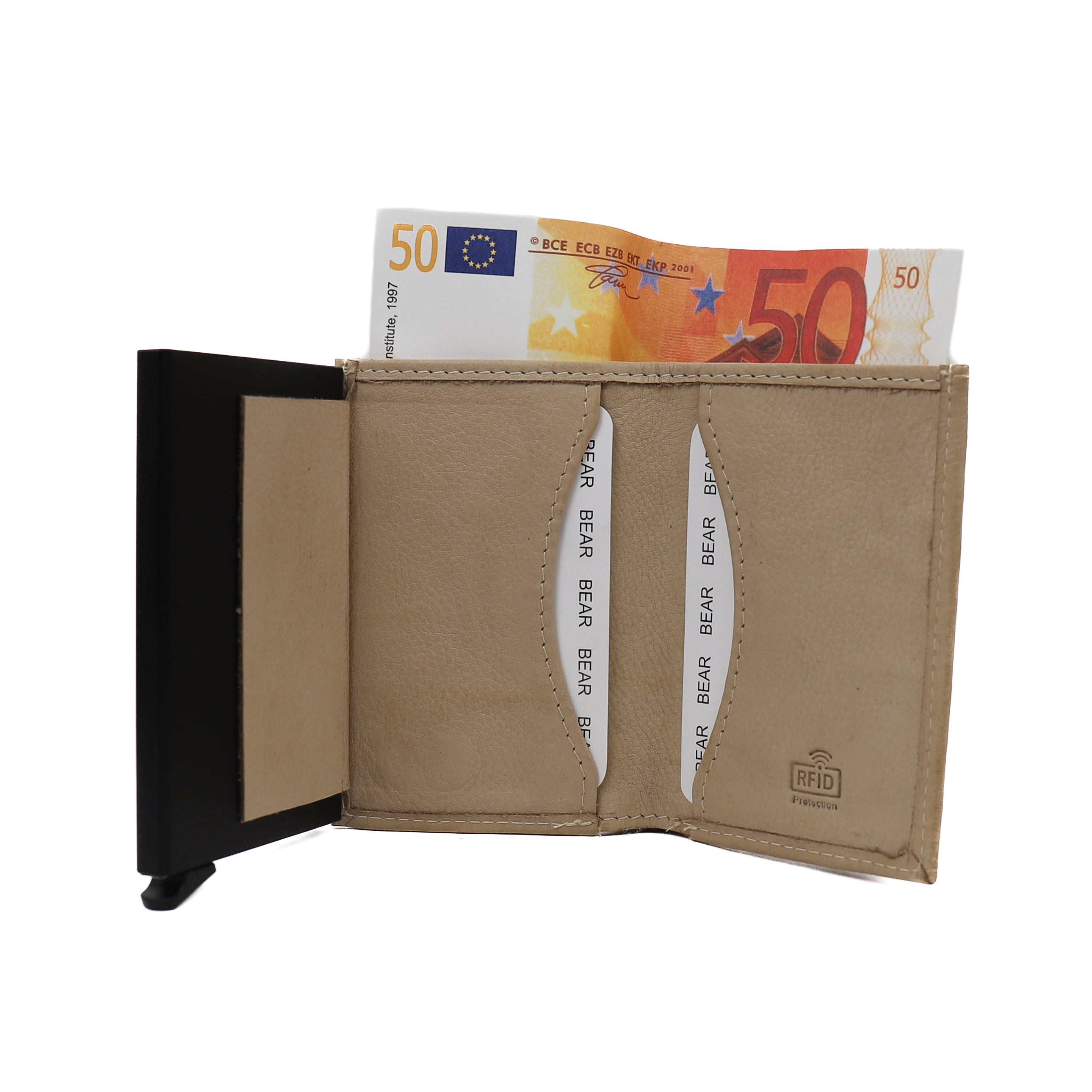 Card holder 'Frits' feather