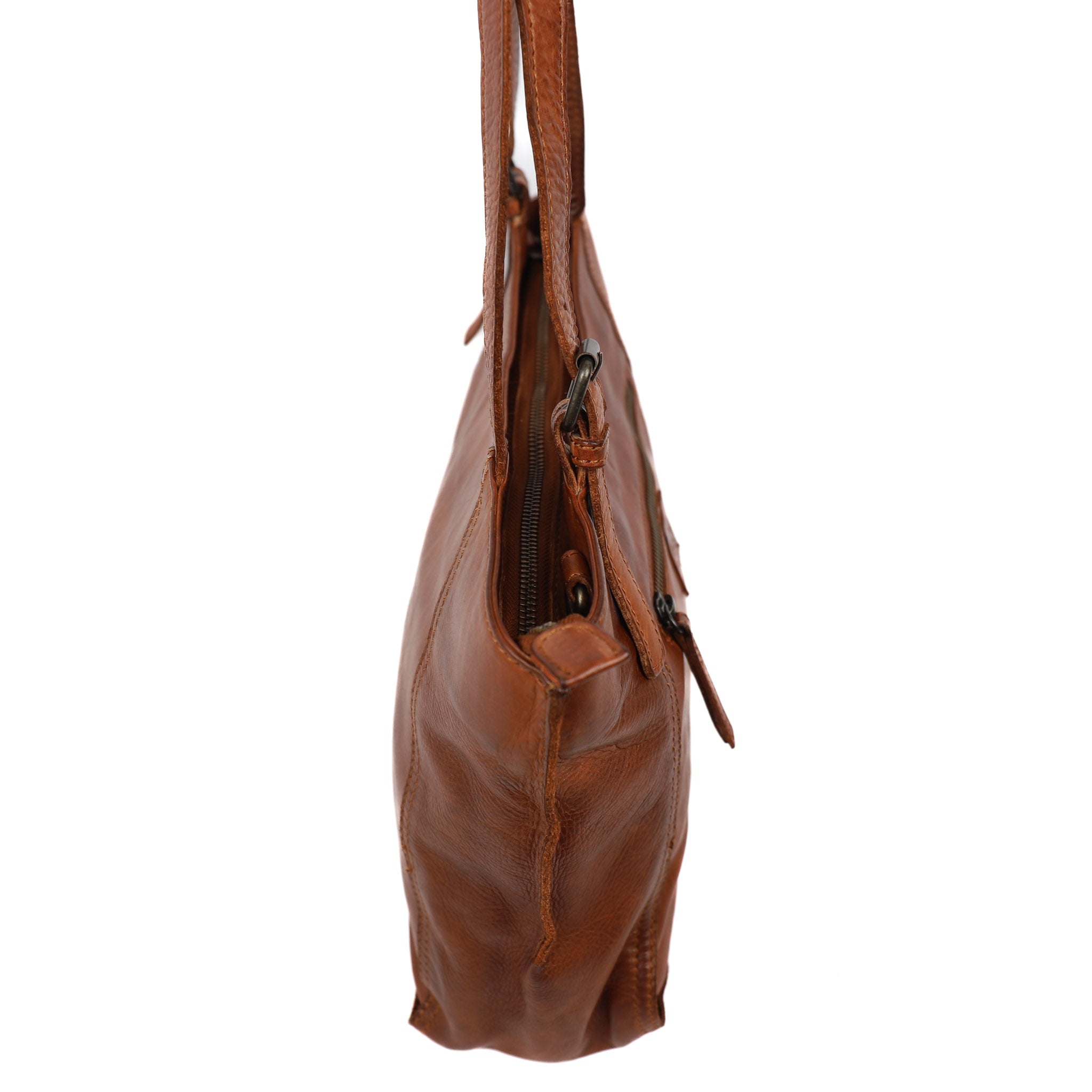Hand/shoulder bag 'Yvonne' cognac