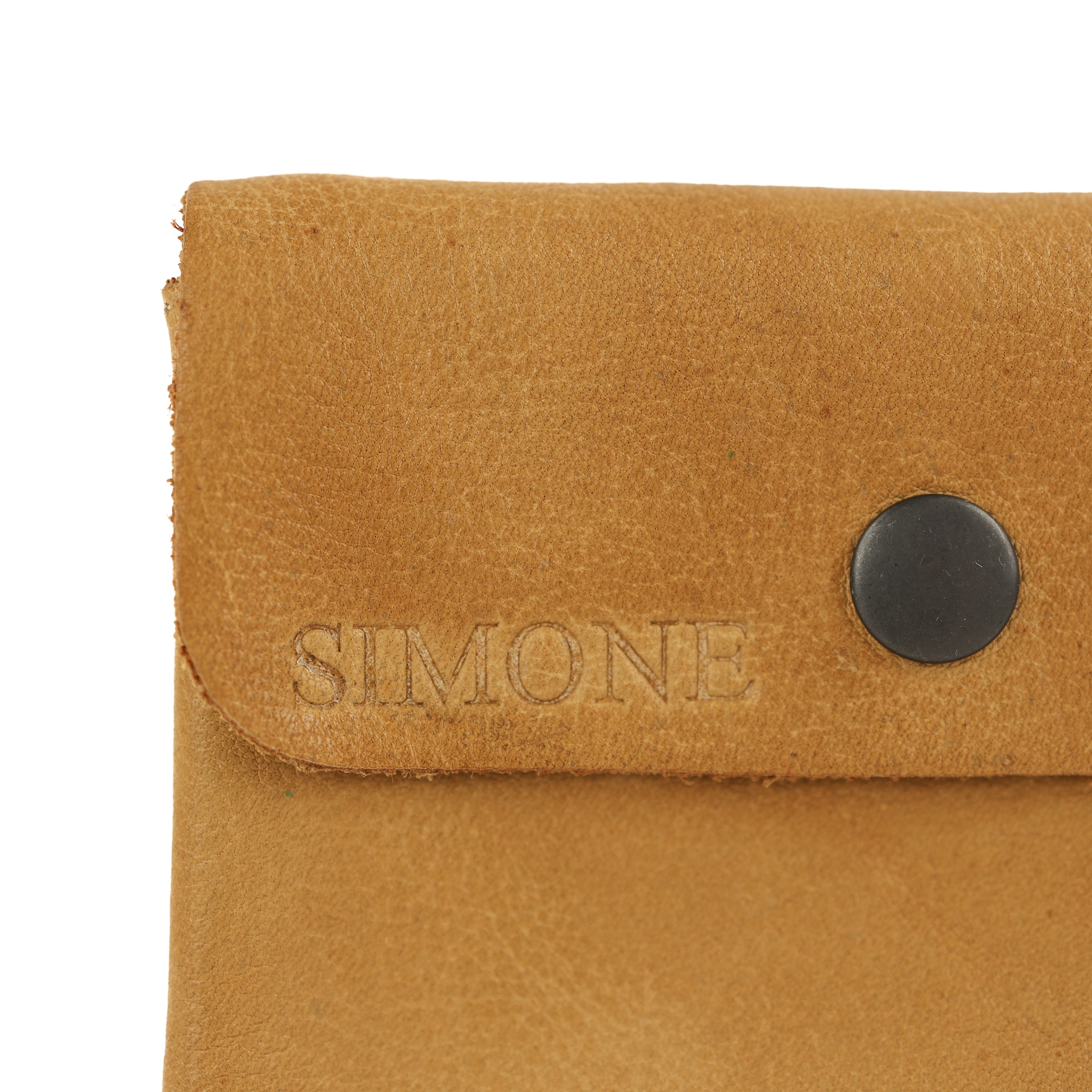Customizable wallet 'Pietje' yellow