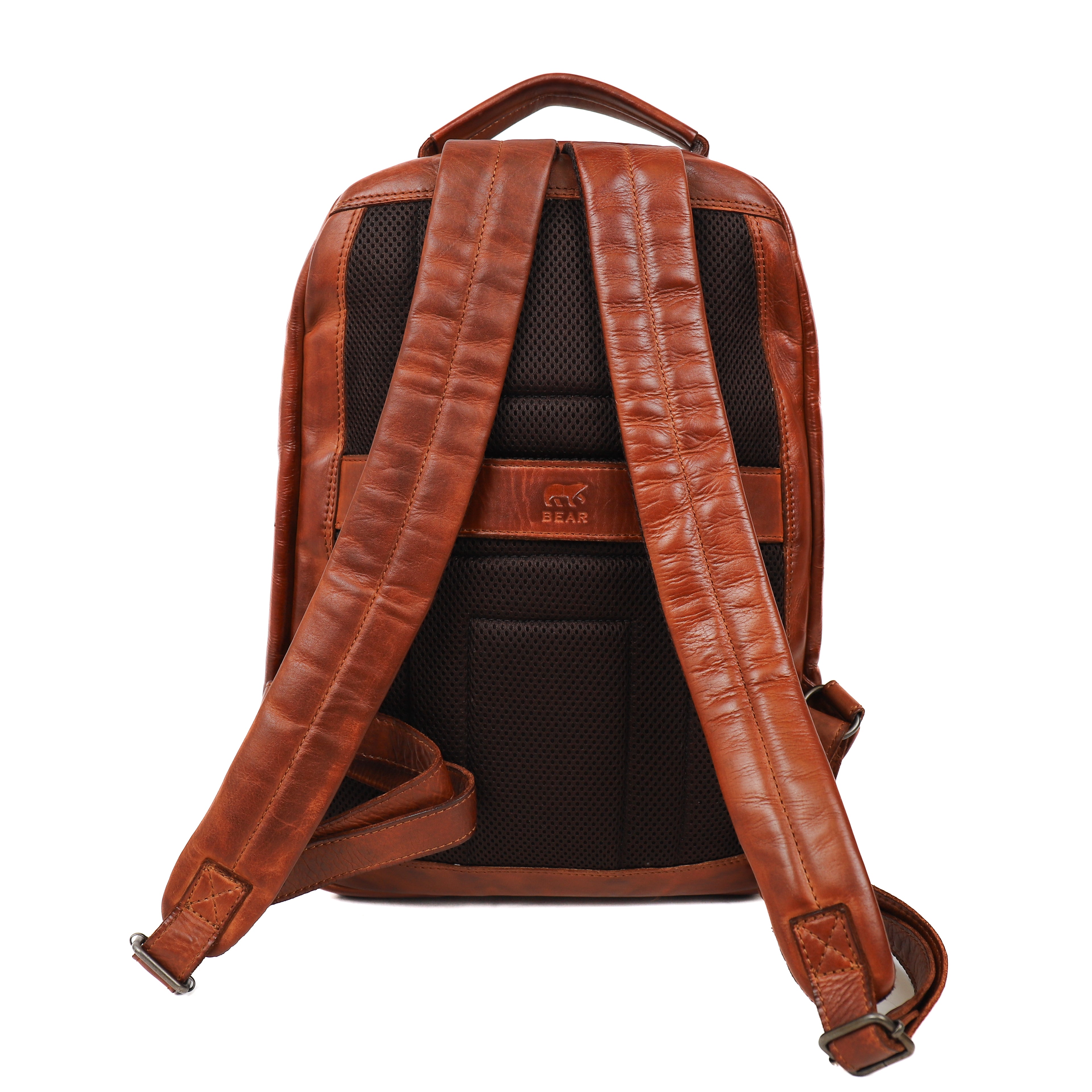 Laptop backpack 'Mathijs' cognac