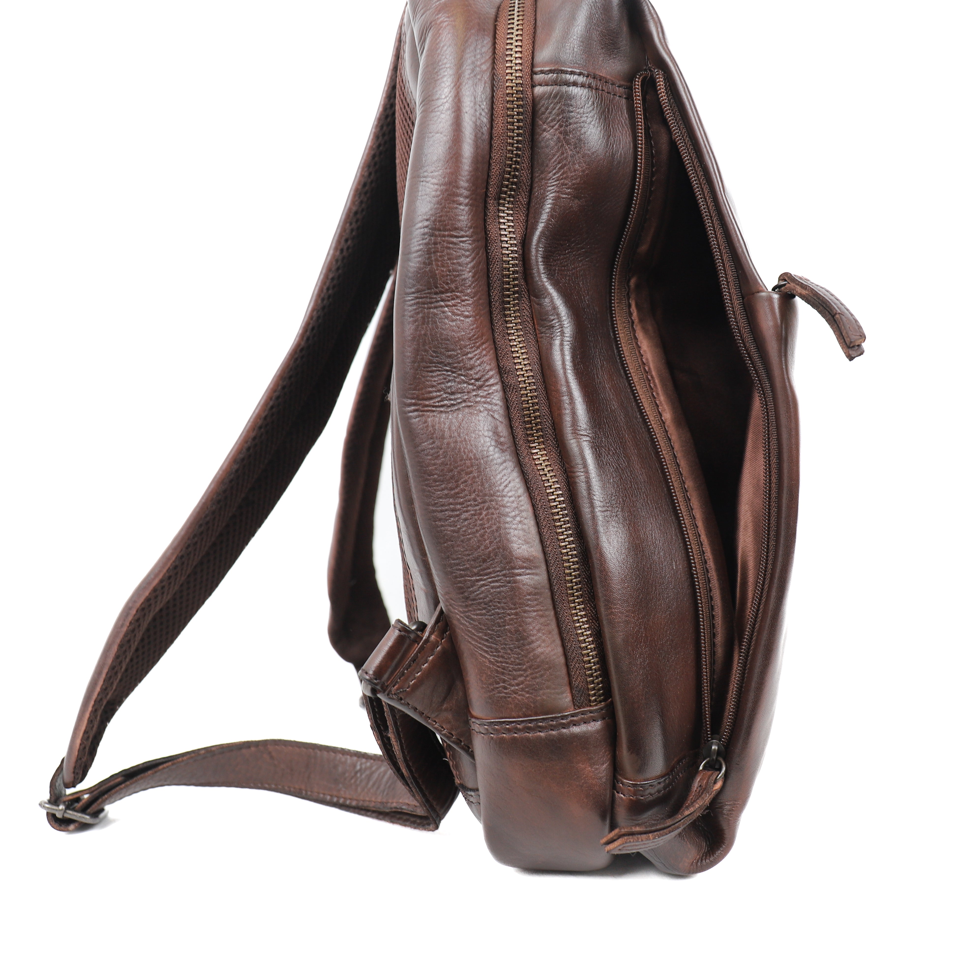 Laptop backpack 'Mathijs' dark brown