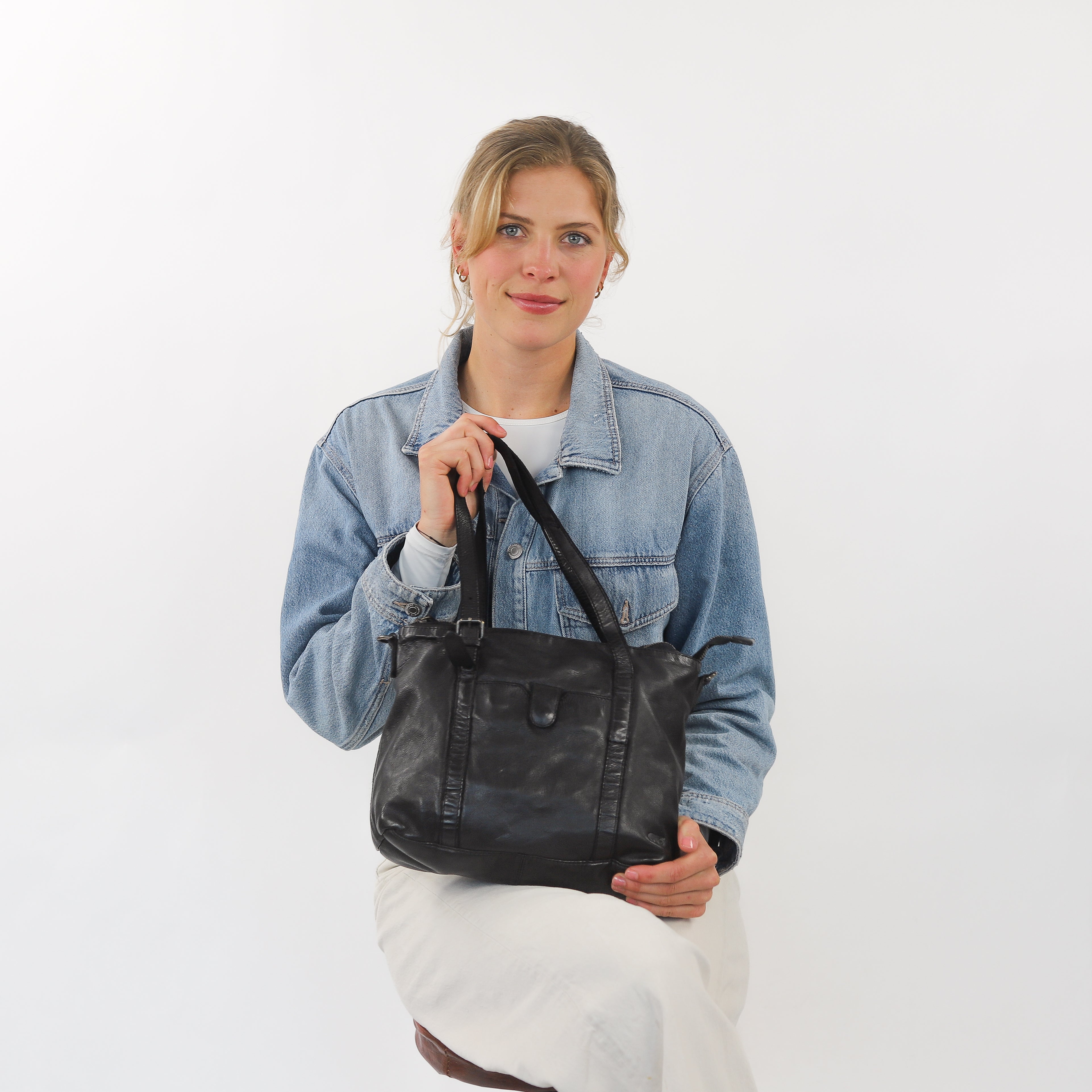 Hand/shoulder bag 'Anja' beige