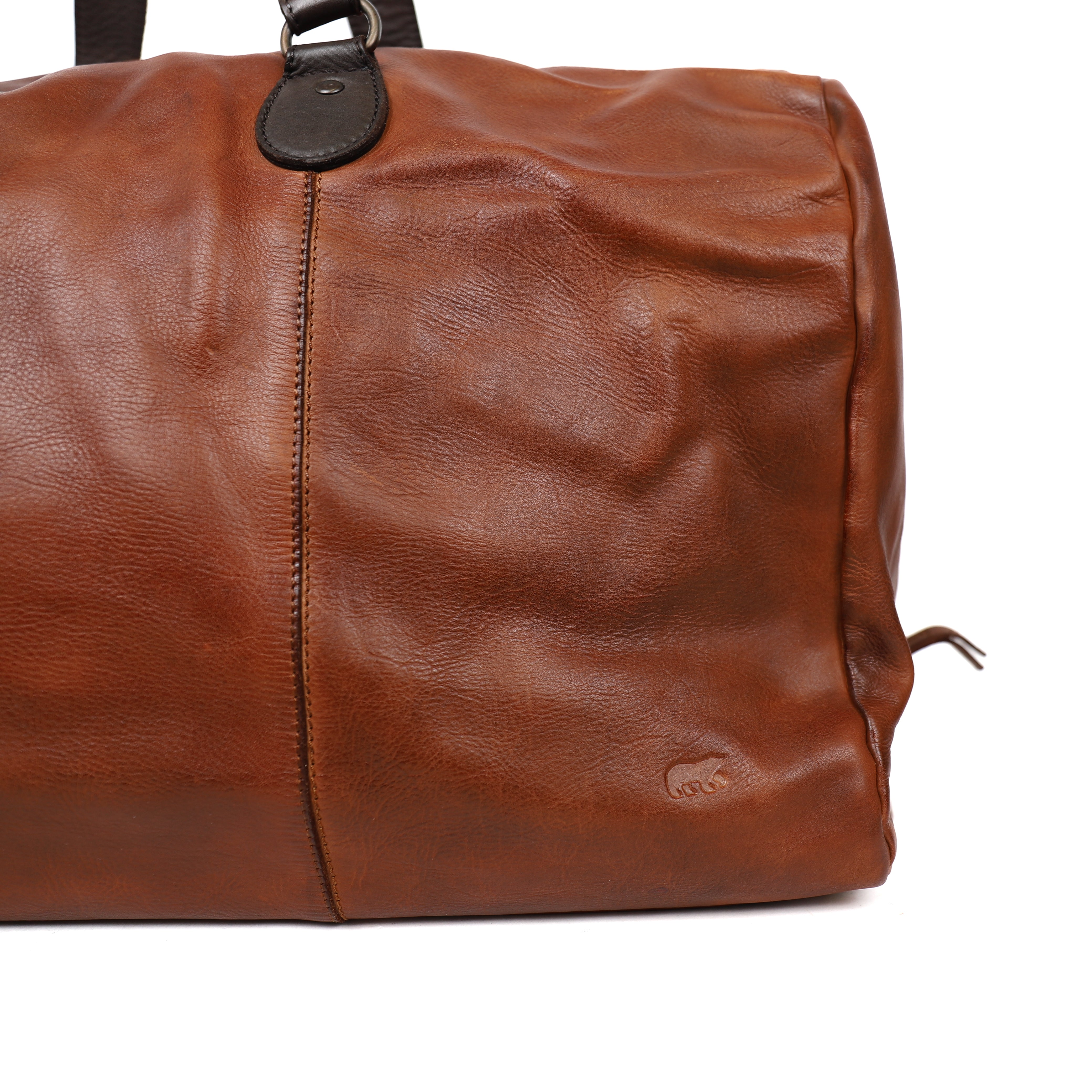Weekendtas 'Lucien' cognac/bruin