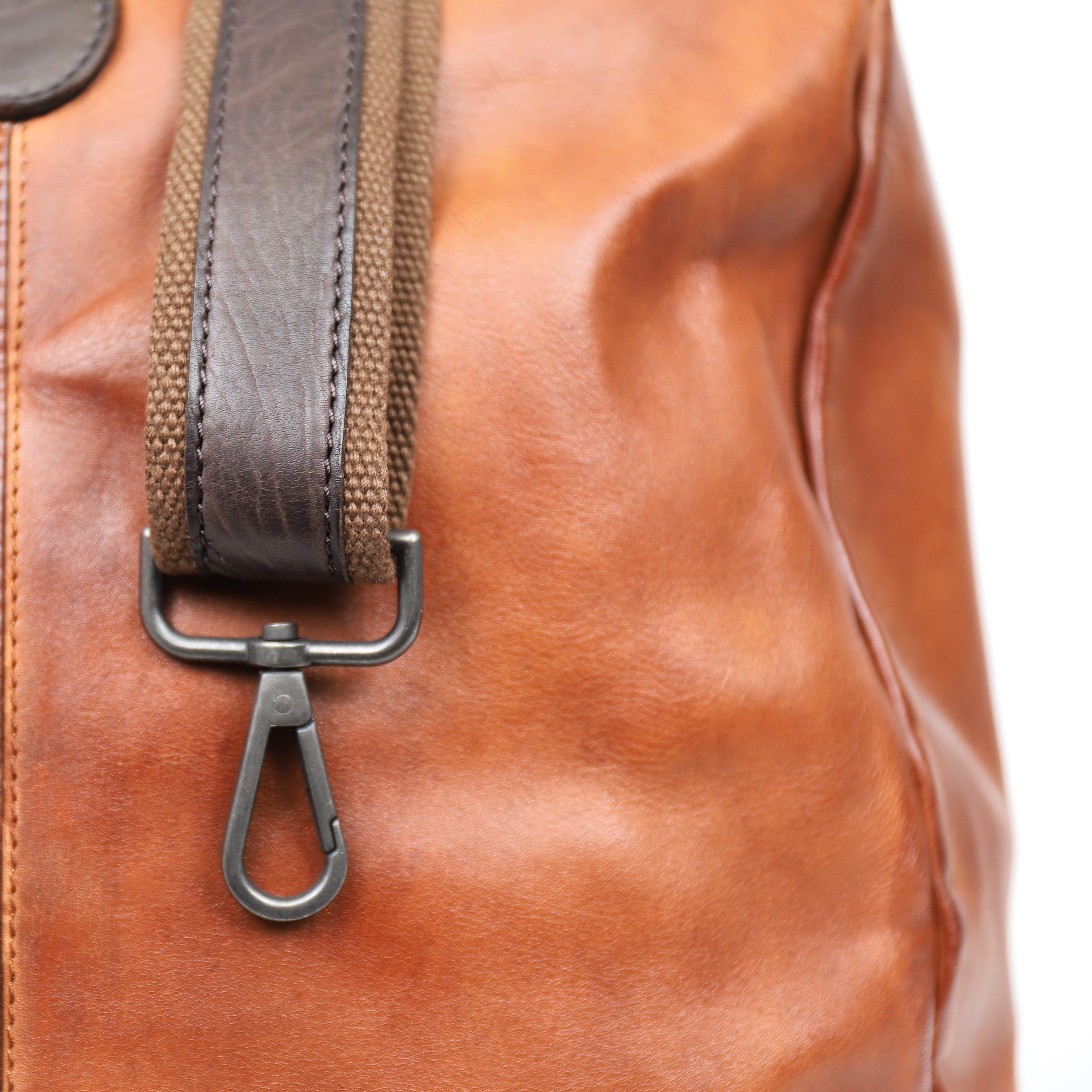 Weekendtas 'Lucien' cognac/bruin