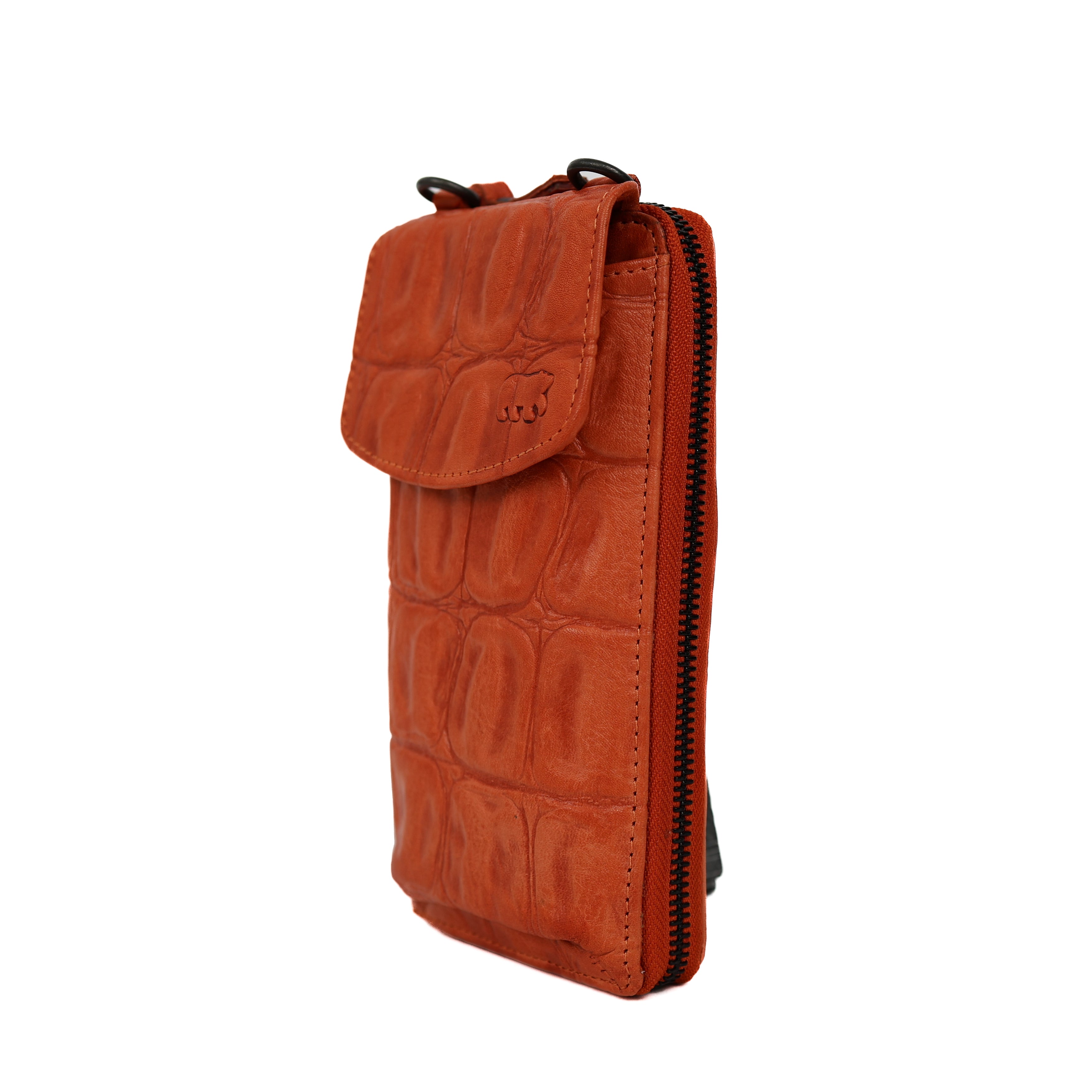 Telefoontasje 'Zoey' brick/croco