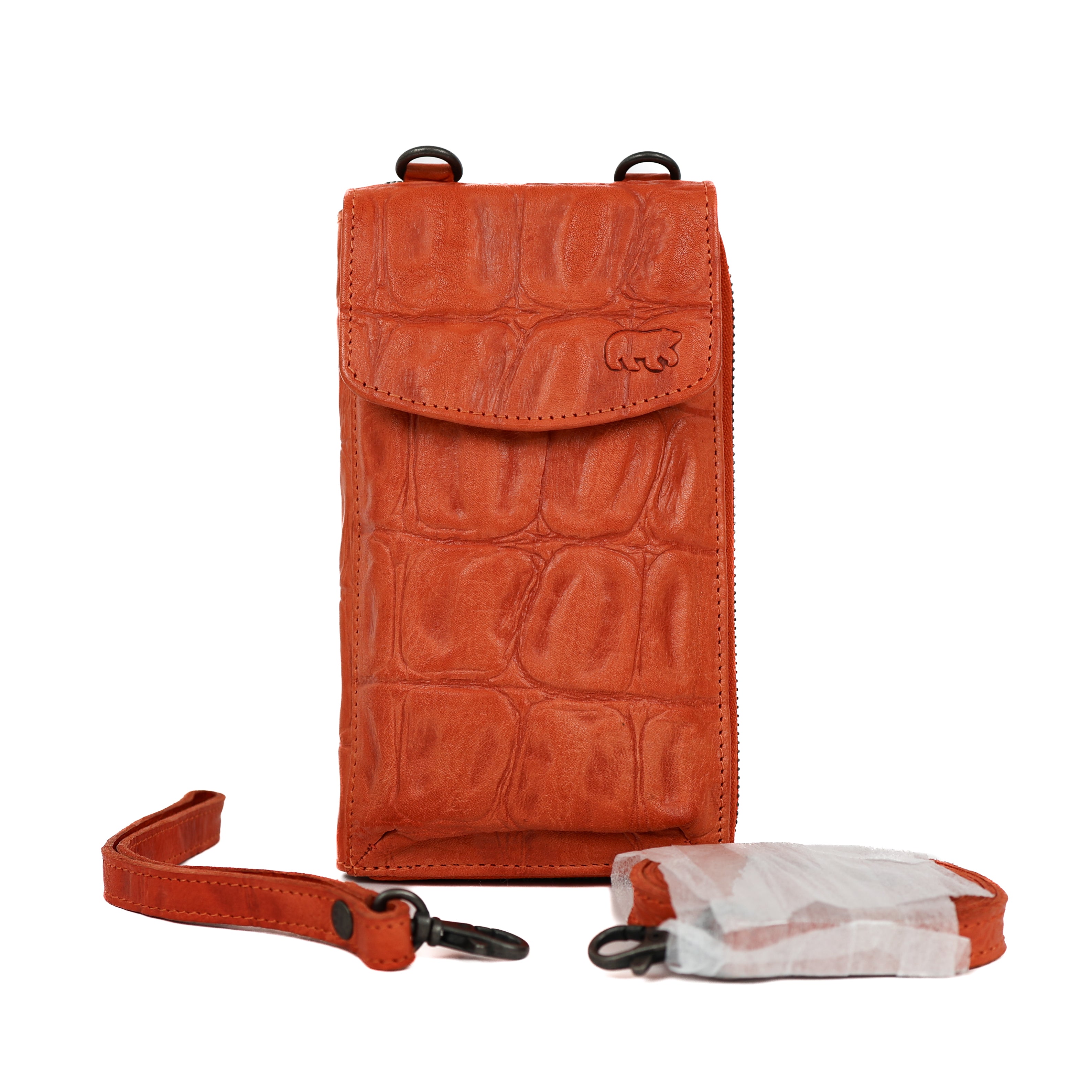 Telefoontasje 'Zoey' brick/croco