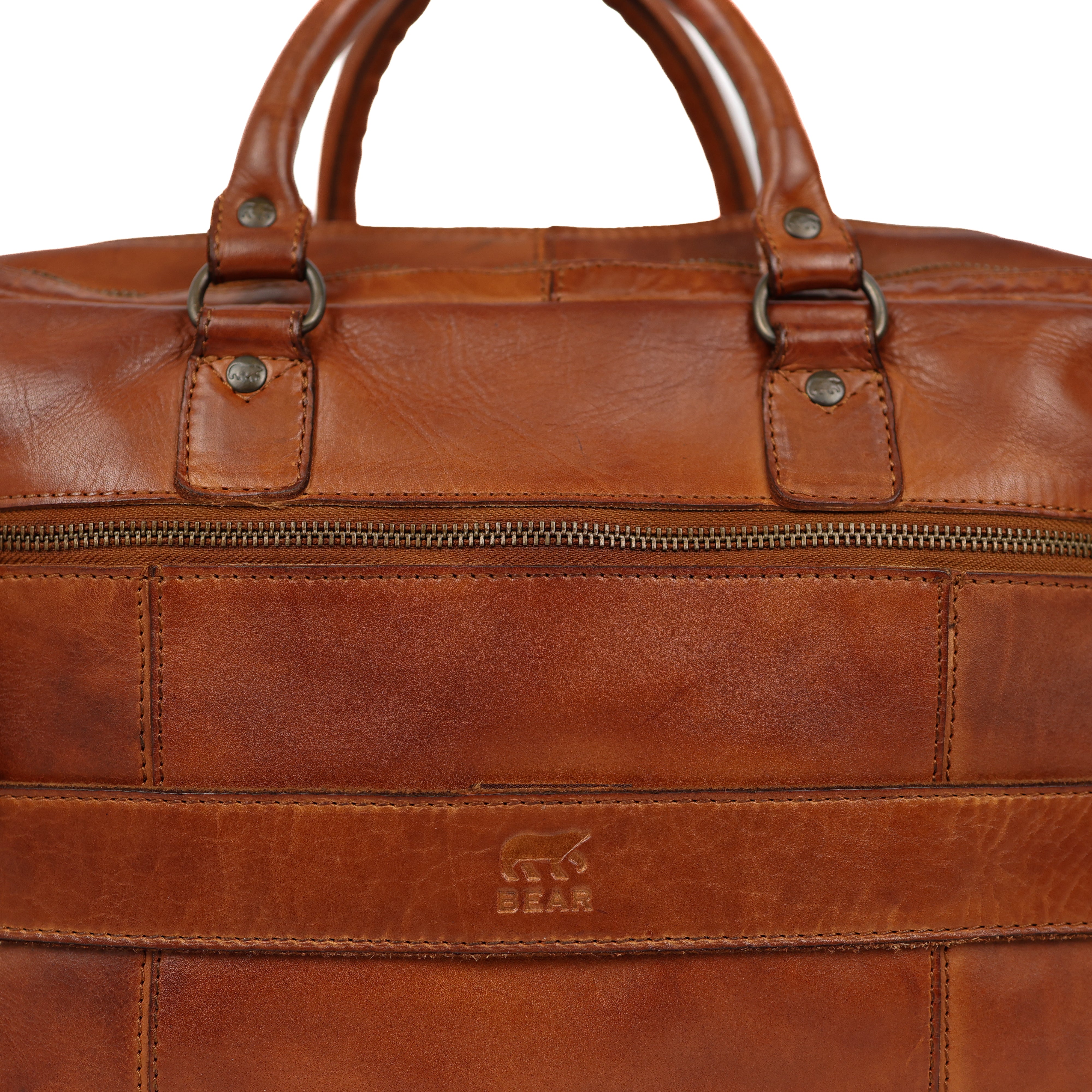 Laptop bag 'Silke' cognac