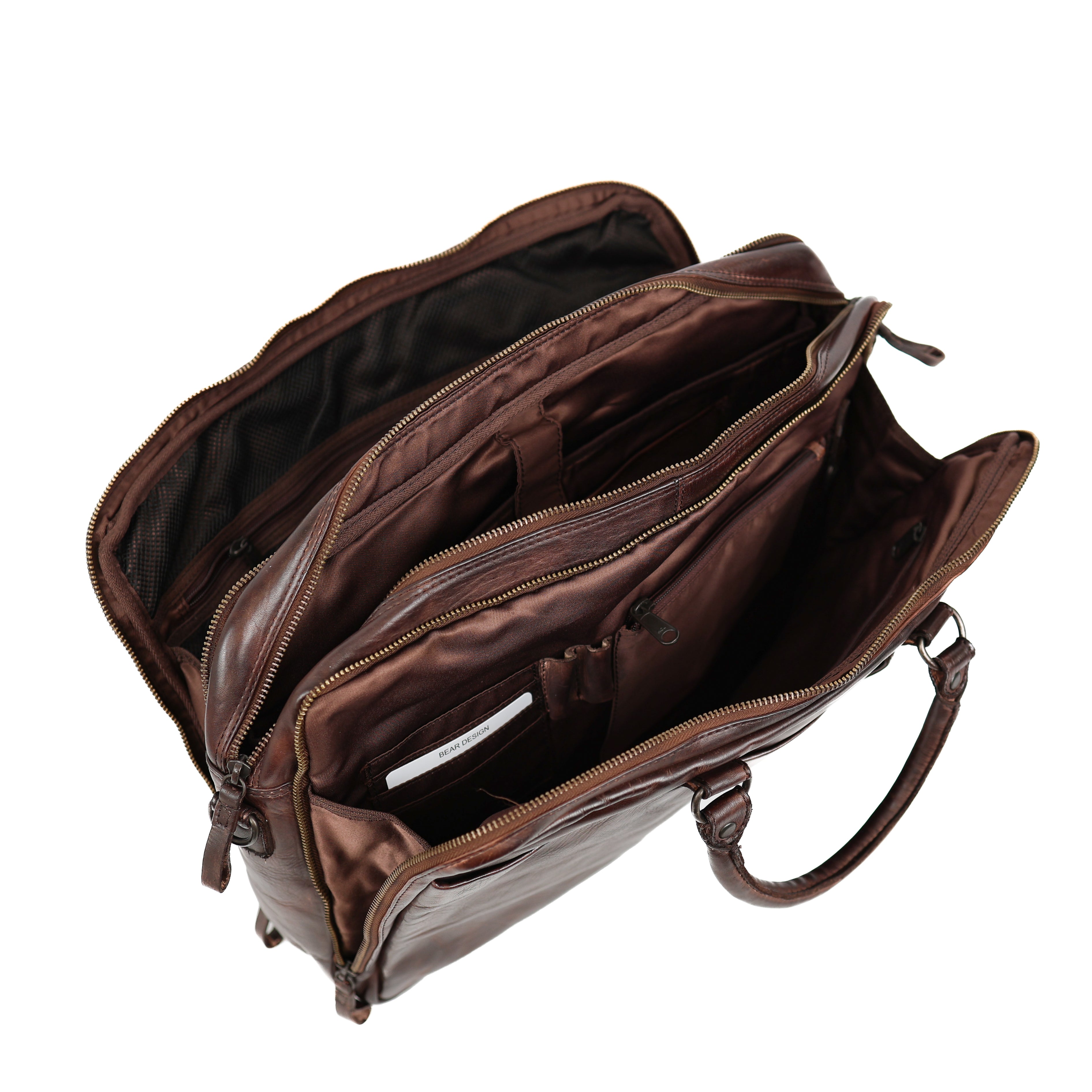 Laptop bag 'Silke' dark brown