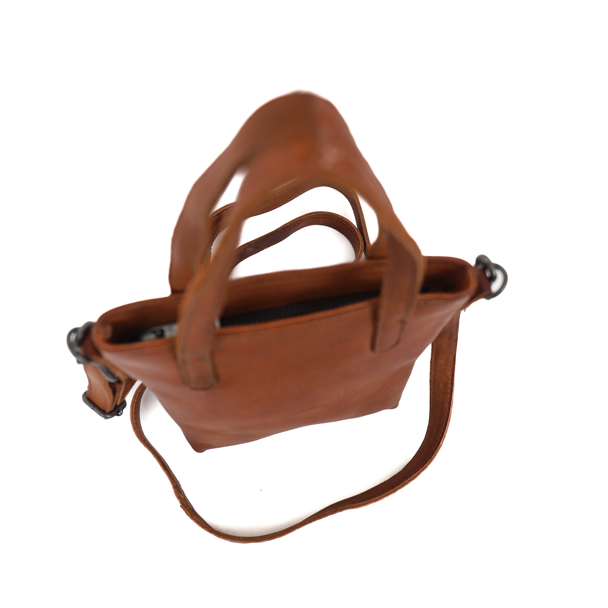 Klein hand-/schoudertasje 'Bella' cognac