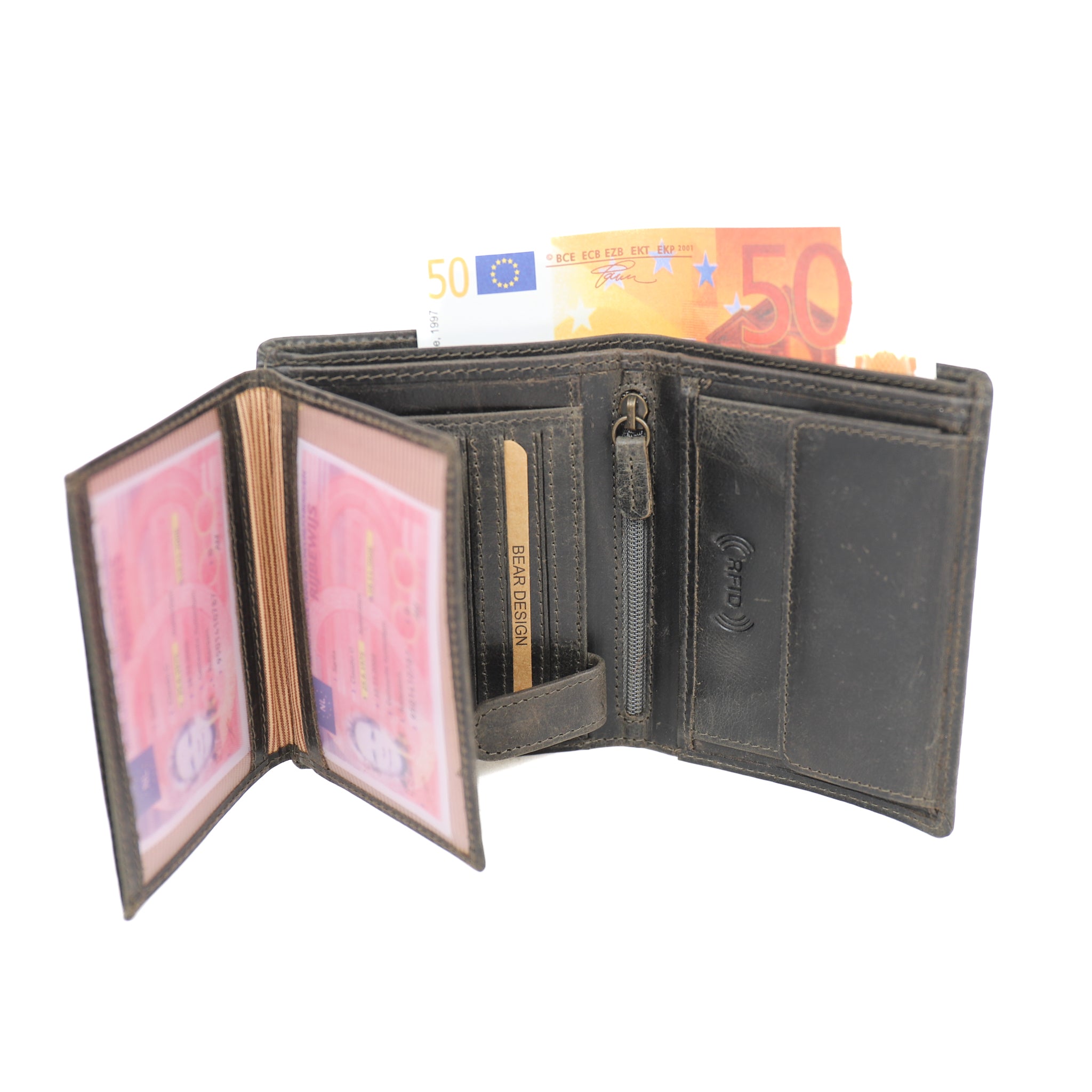 High billfold 'Klaas' vintage grey