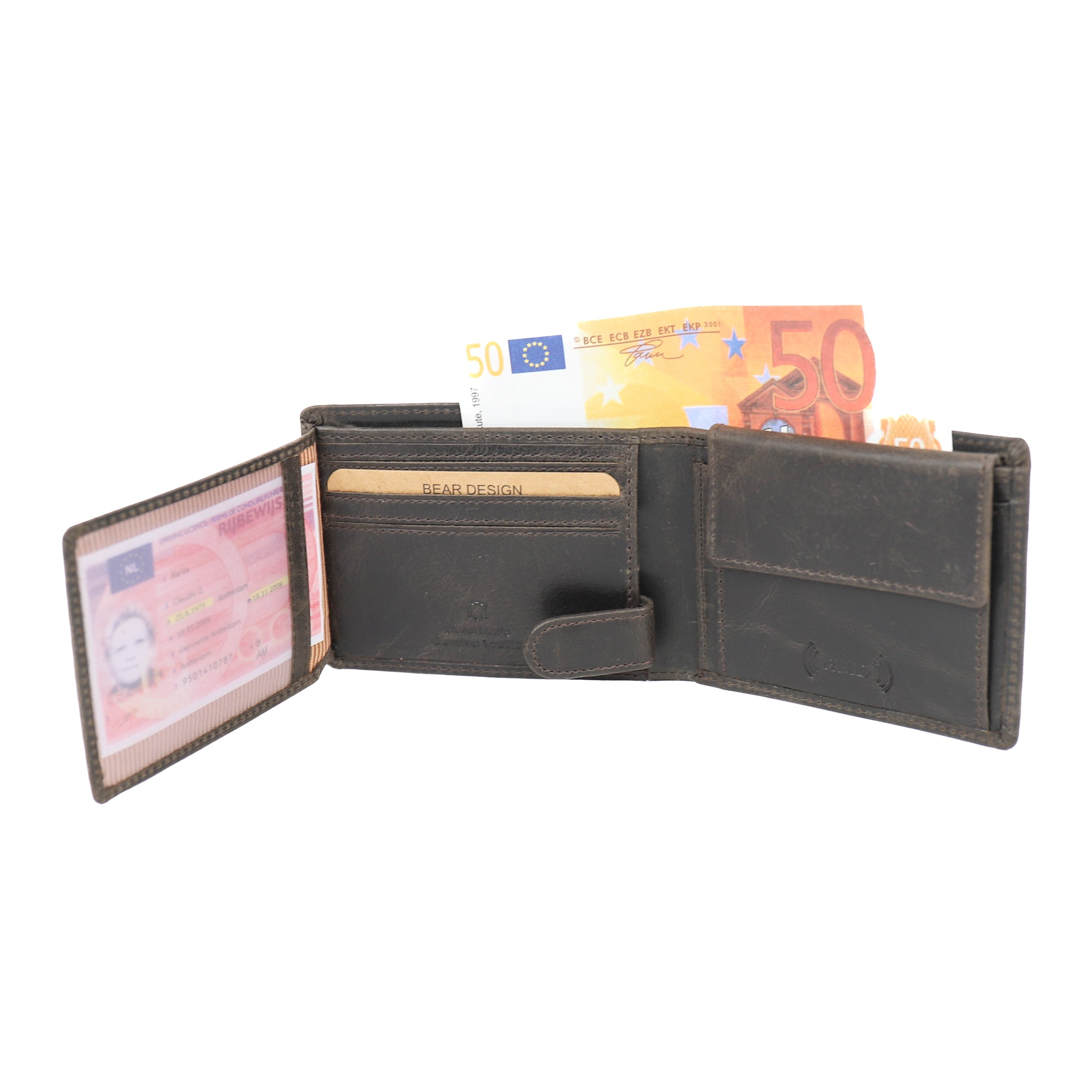 Billfold 'Joost' vintage grey