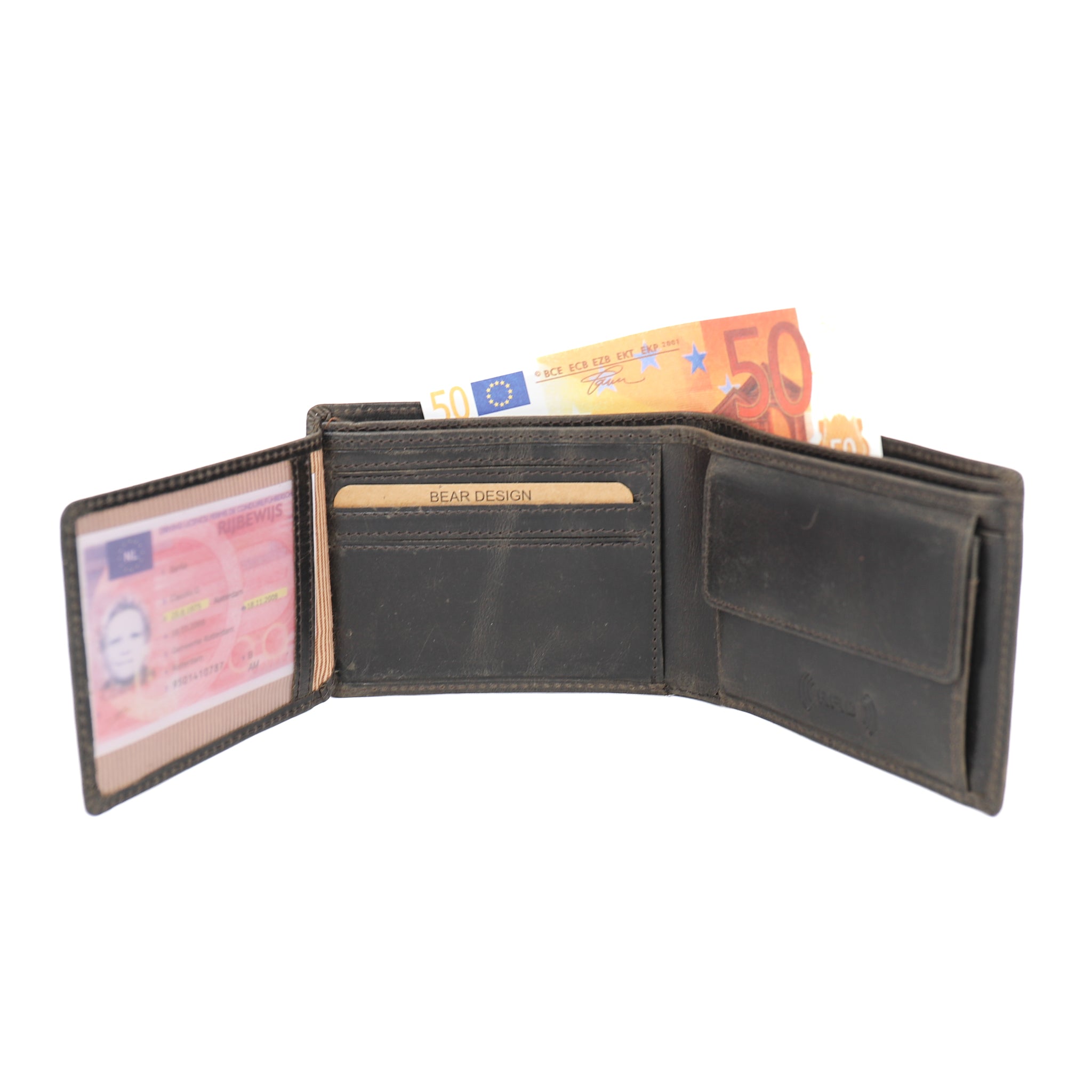 Billfold 'Tom' vintage grijs