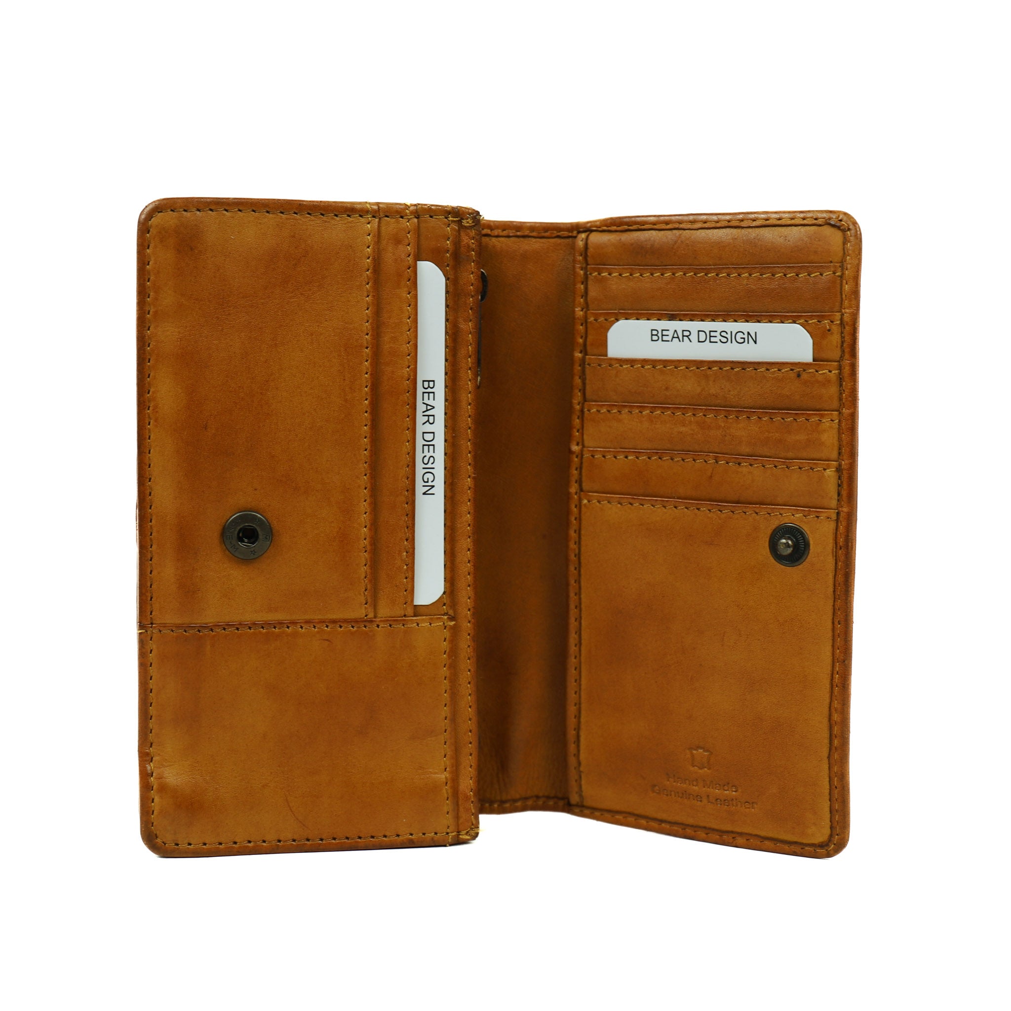 Overslag portemonnee 'Emma' okergeel