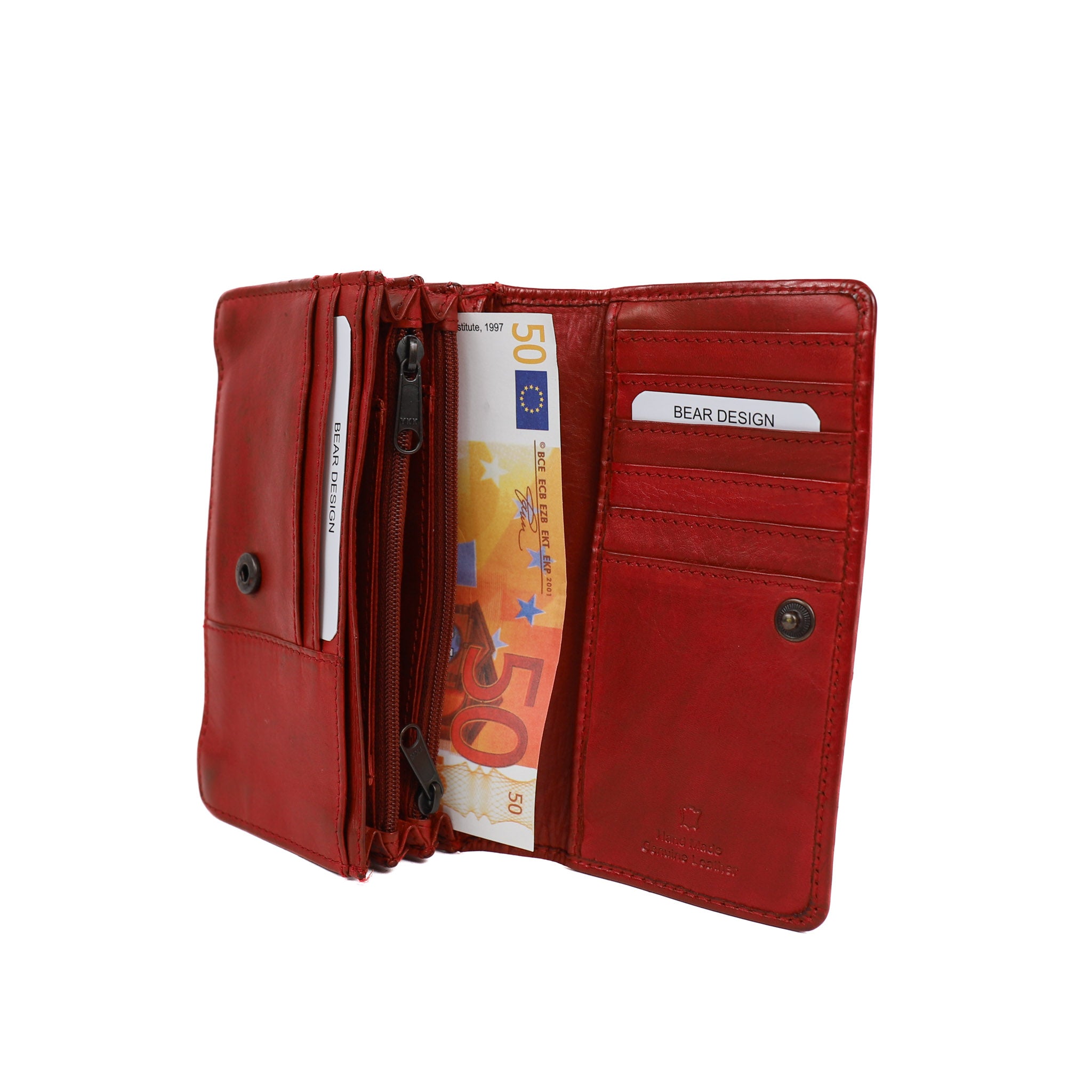 Overslag portemonnee 'Emma' rood