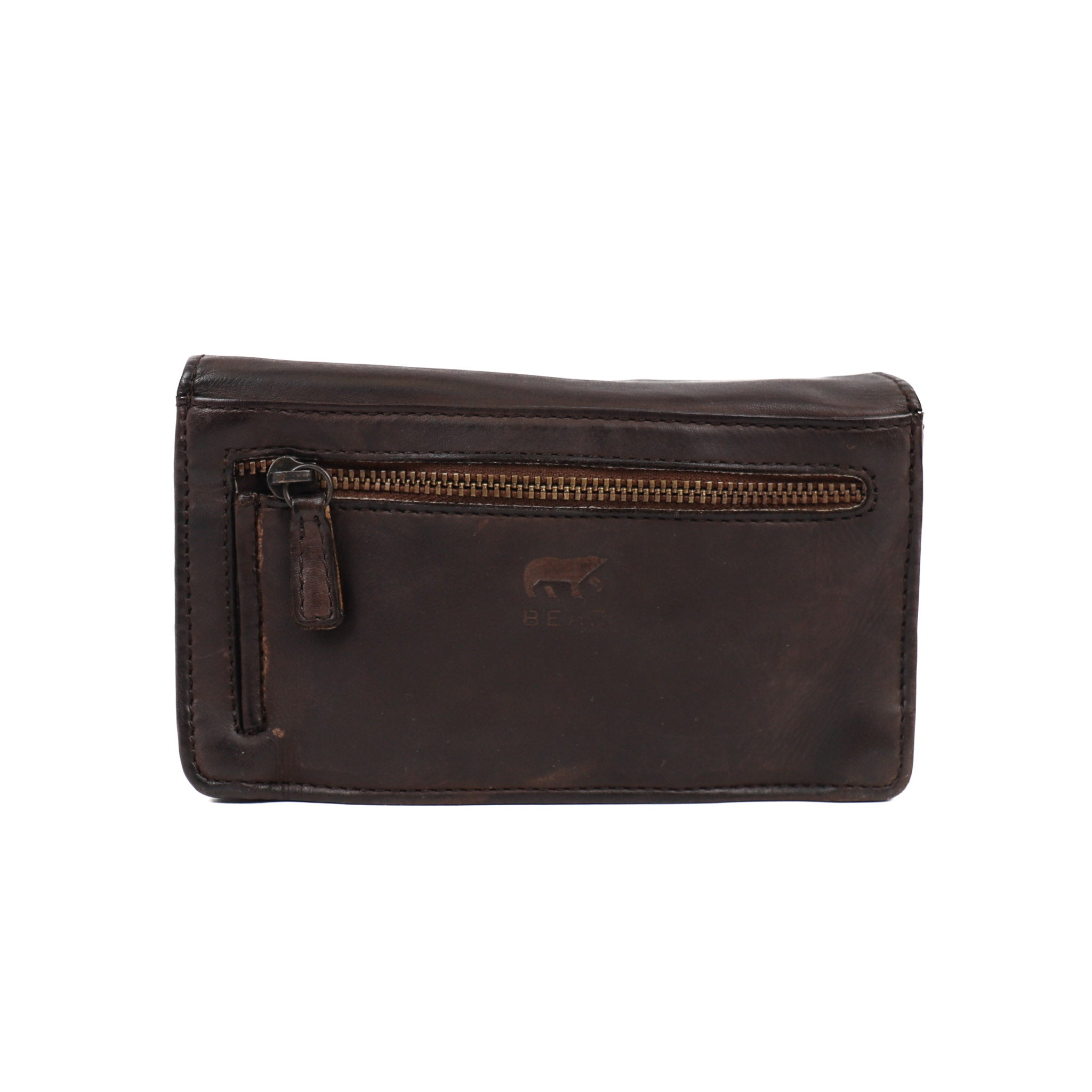 Overslag portemonnee 'Emma' donkerbruin
