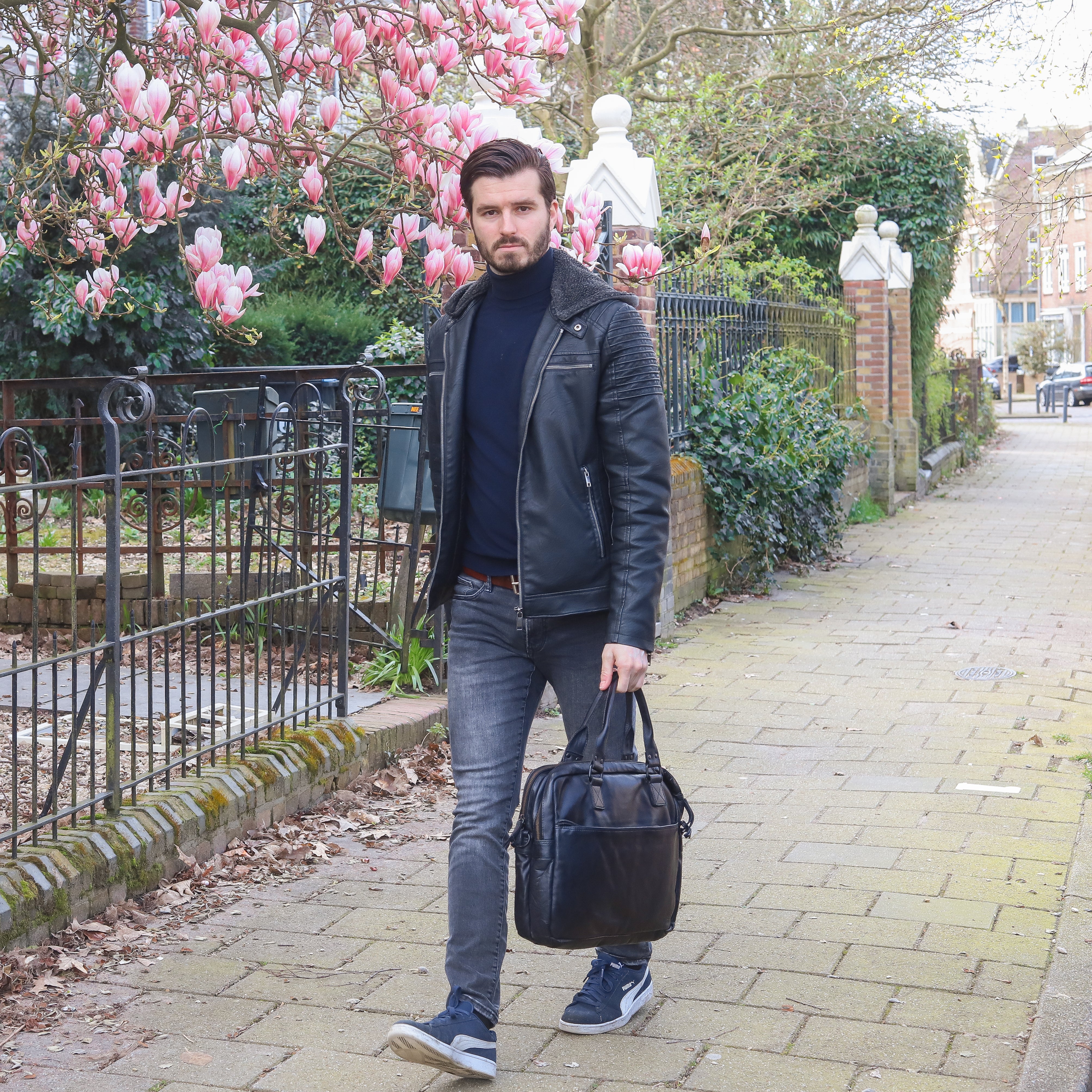Laptop bag 'Leandro' cognac