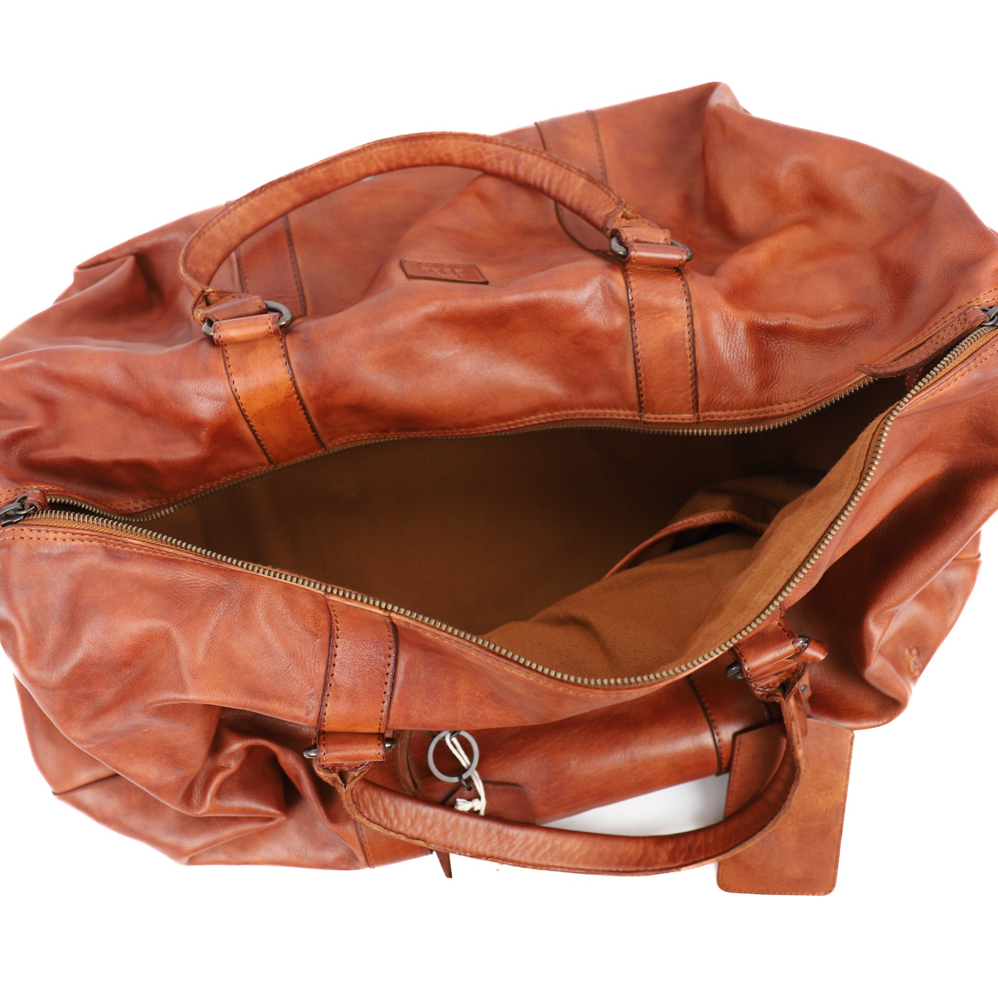 Weekend bag 'Ruben' cognac