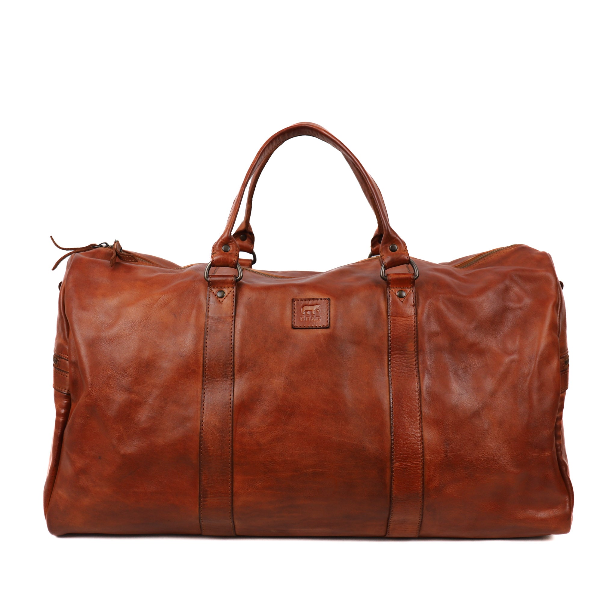 Weekend bag 'Ruben' cognac