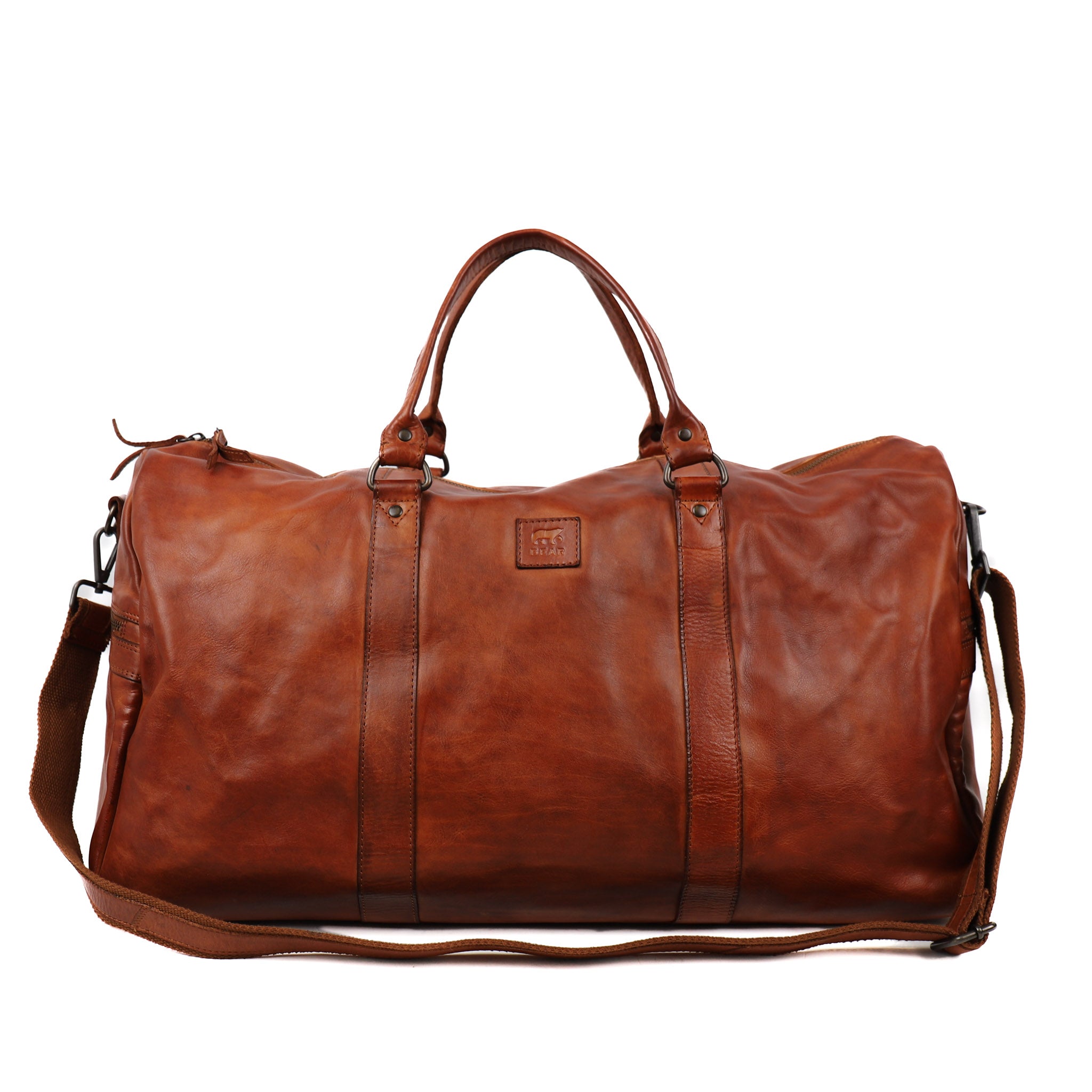 Weekend bag 'Ruben' cognac