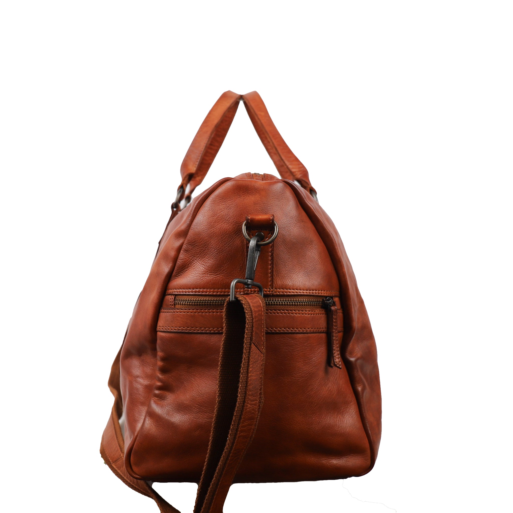 Weekend bag 'Ruben' cognac