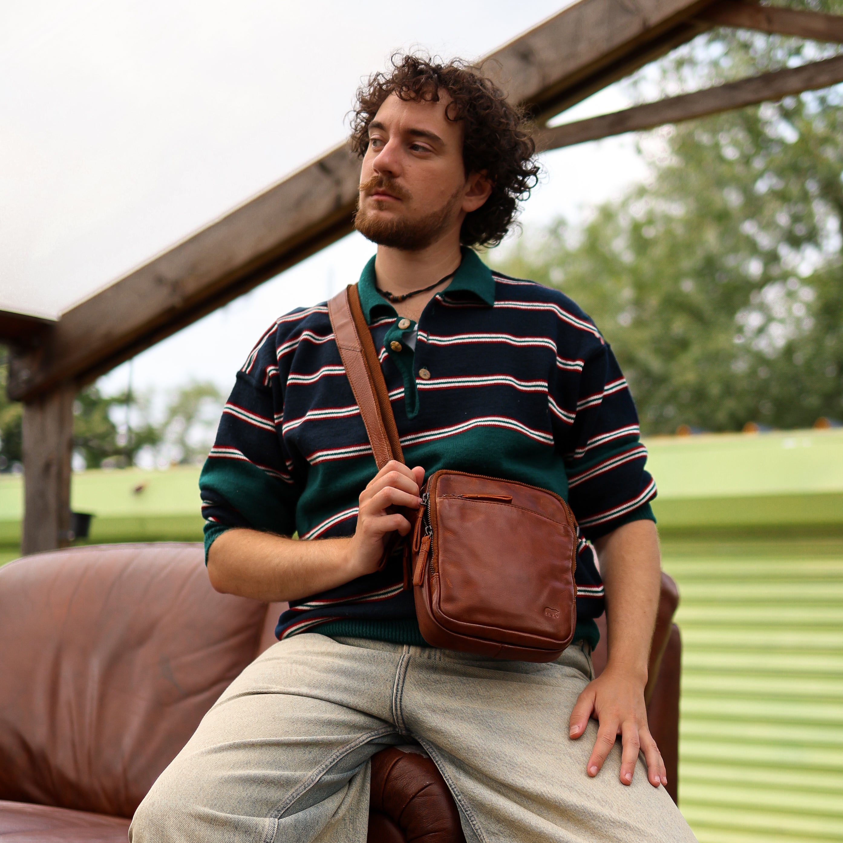 Crossbody-/reistasje 'Renny' cognac