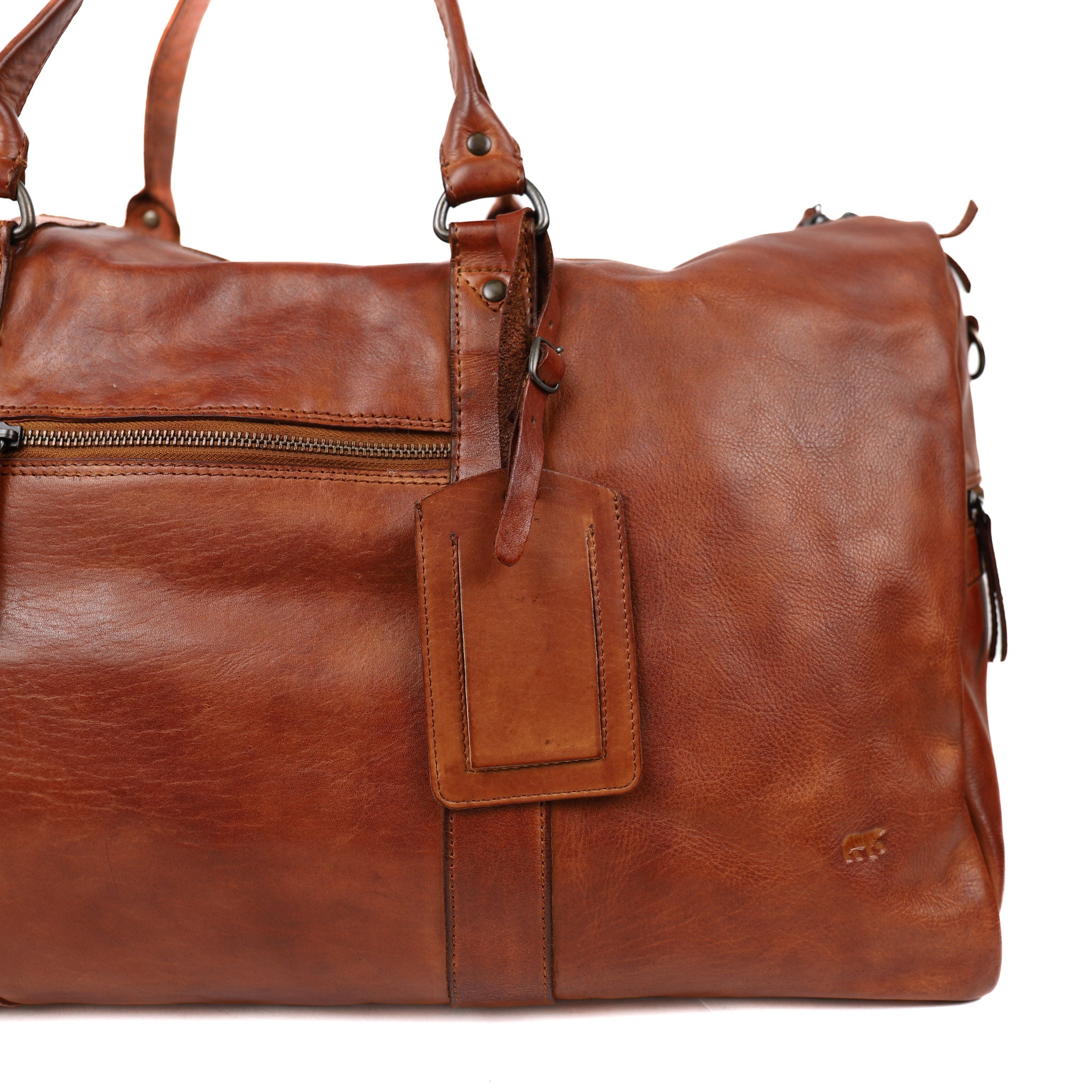 Weekend bag 'Ruben' cognac