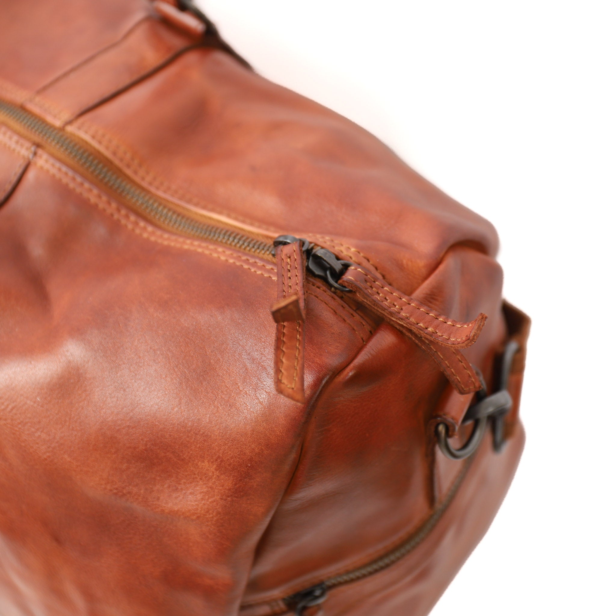 Weekend bag 'Ruben' cognac