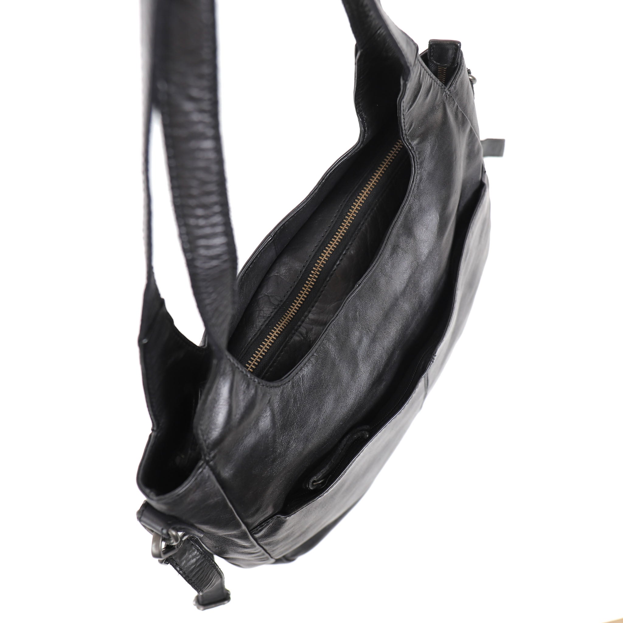 Hand-/schoudertas 'Els' zwart