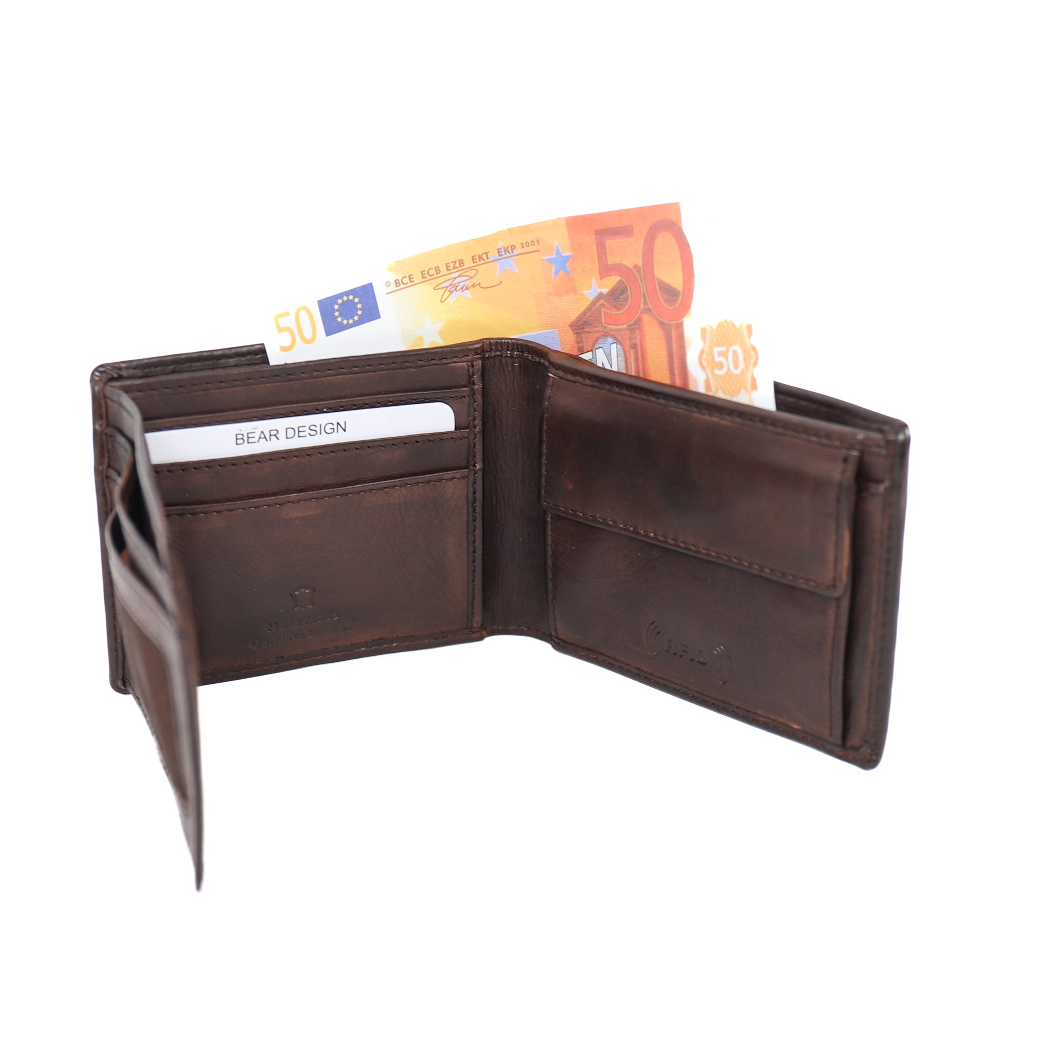 Billfold 'Wesley' dark brown