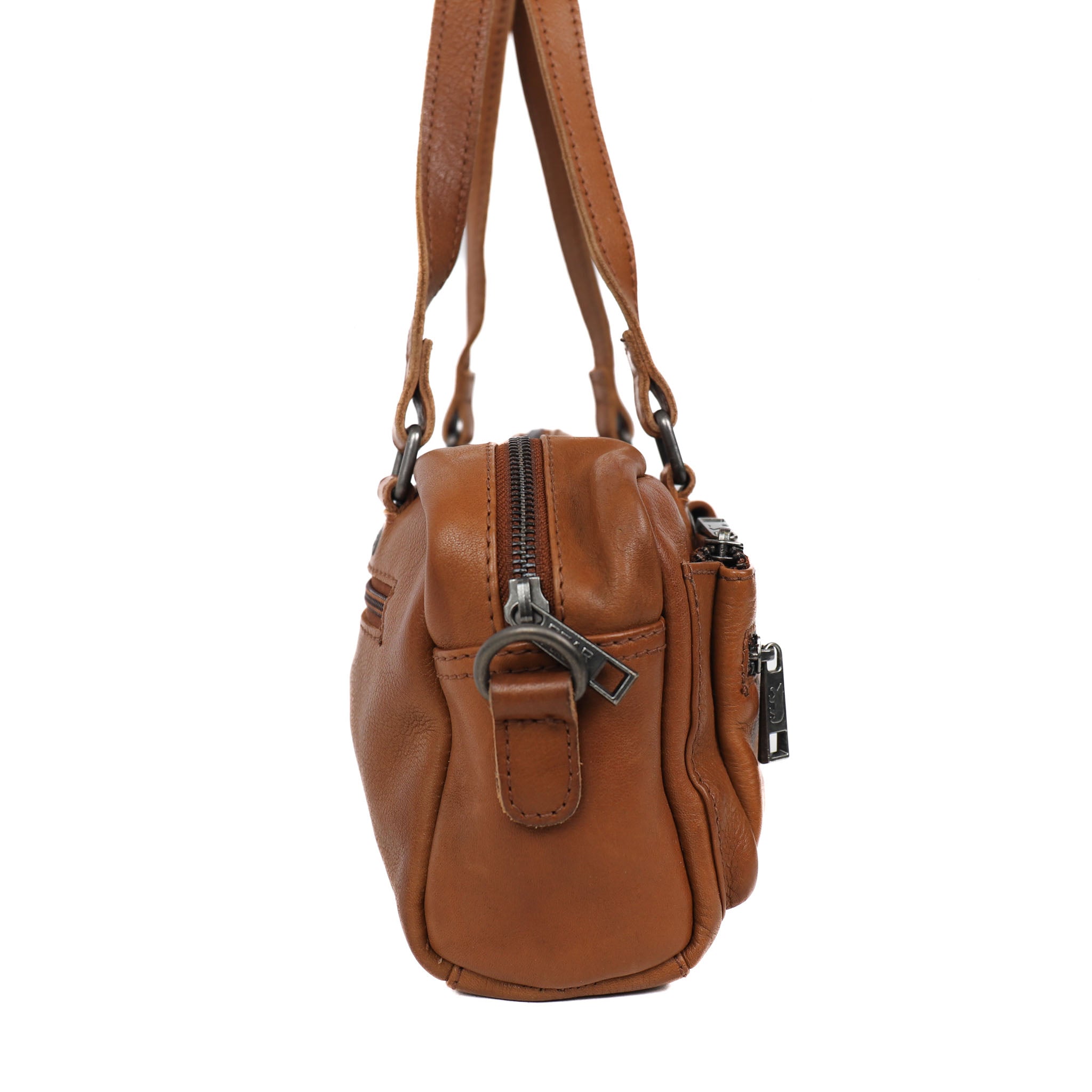 Hand/shoulder bag 'Daphne' cognac