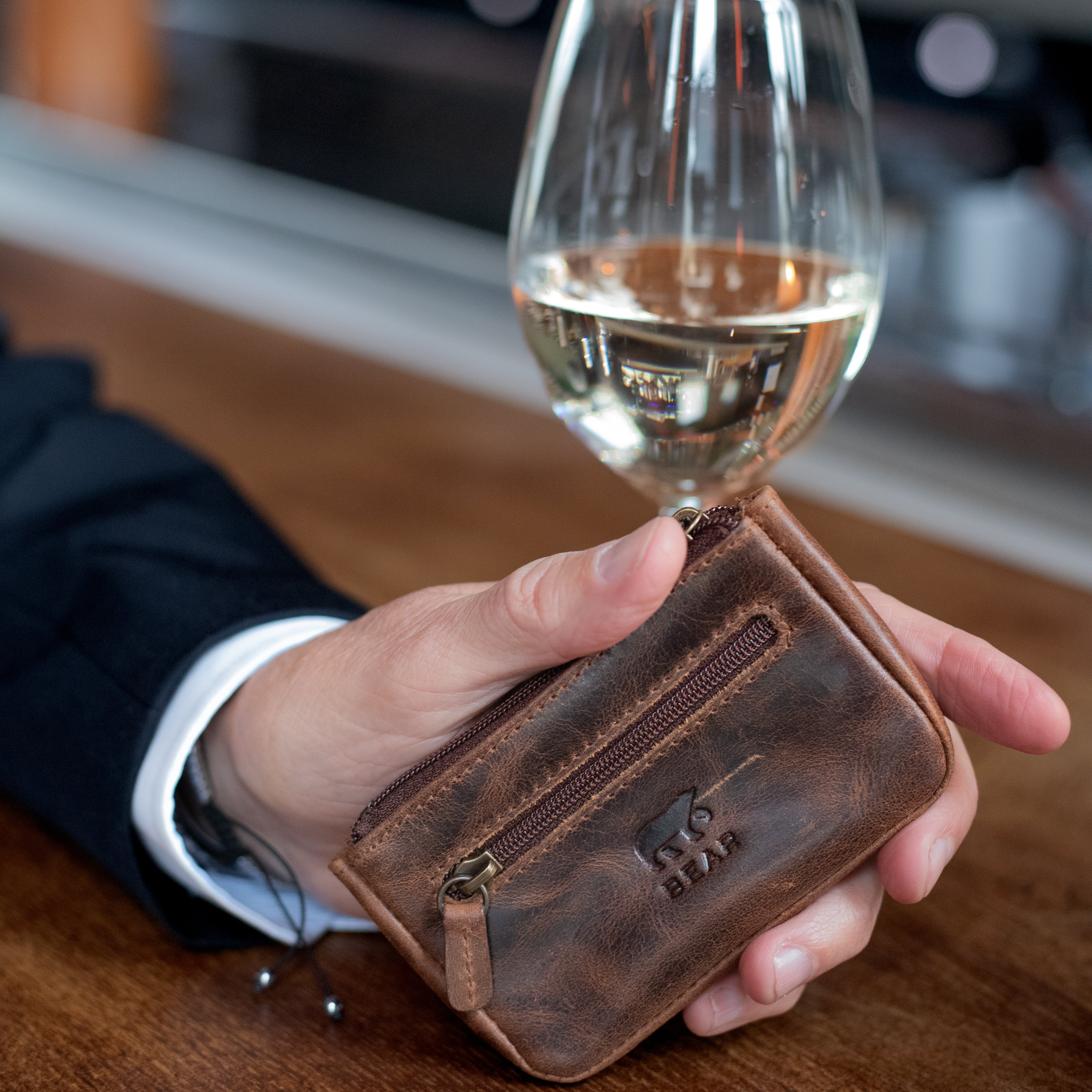 Sleuteletui 'Timo' vintage bruin