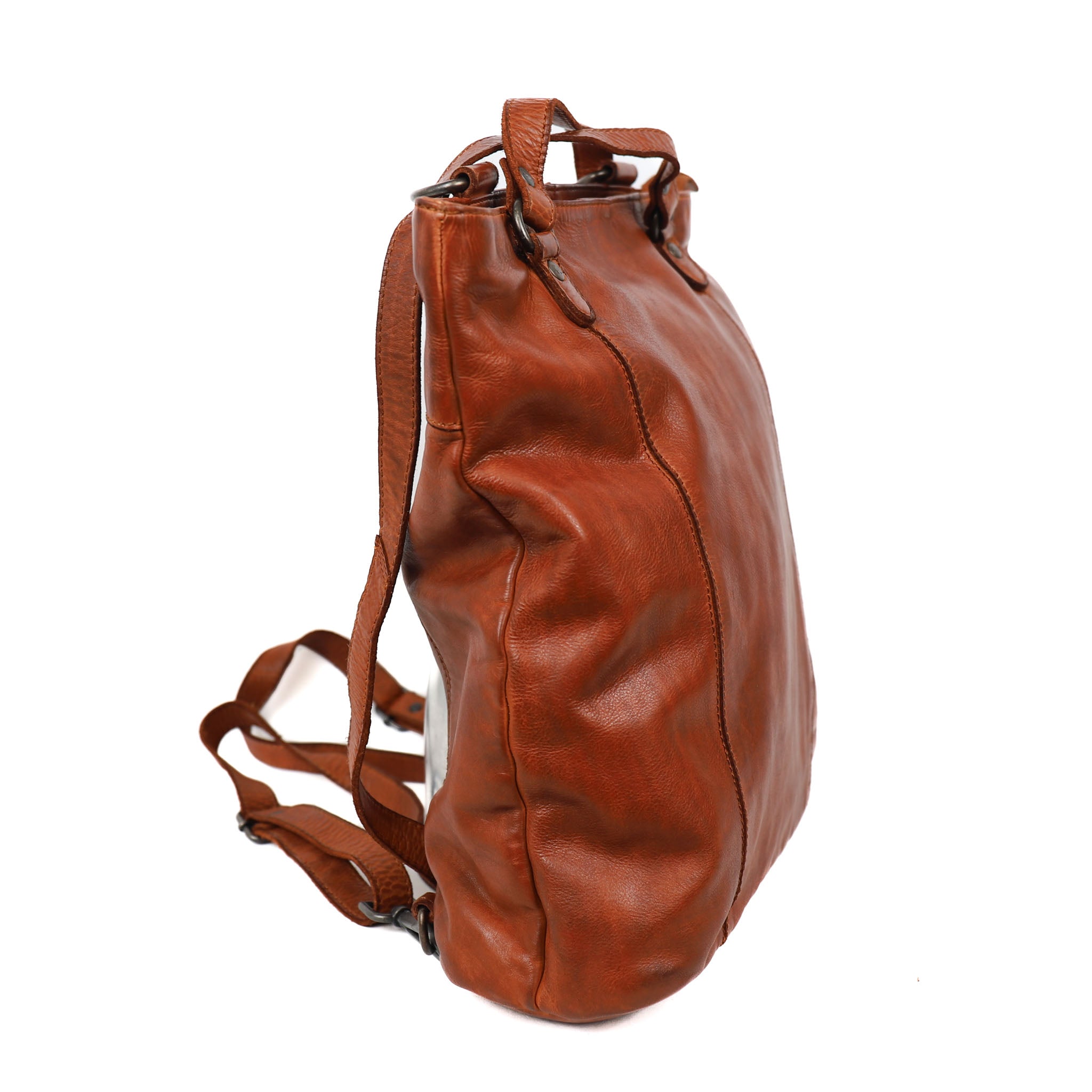 Rugzak/schoudertas 'Sandy' L cognac
