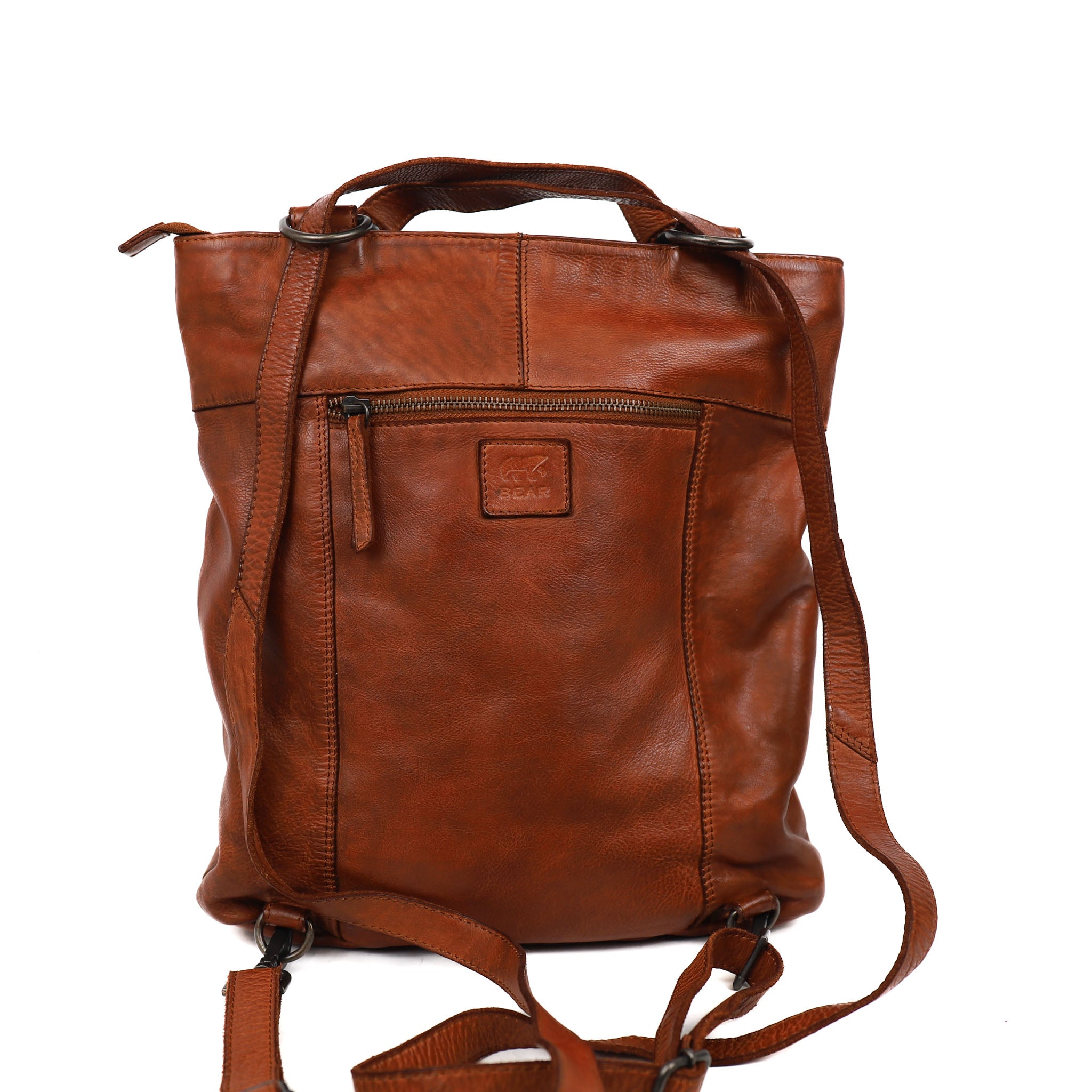 Rugzak/schoudertas 'Sandy' L cognac