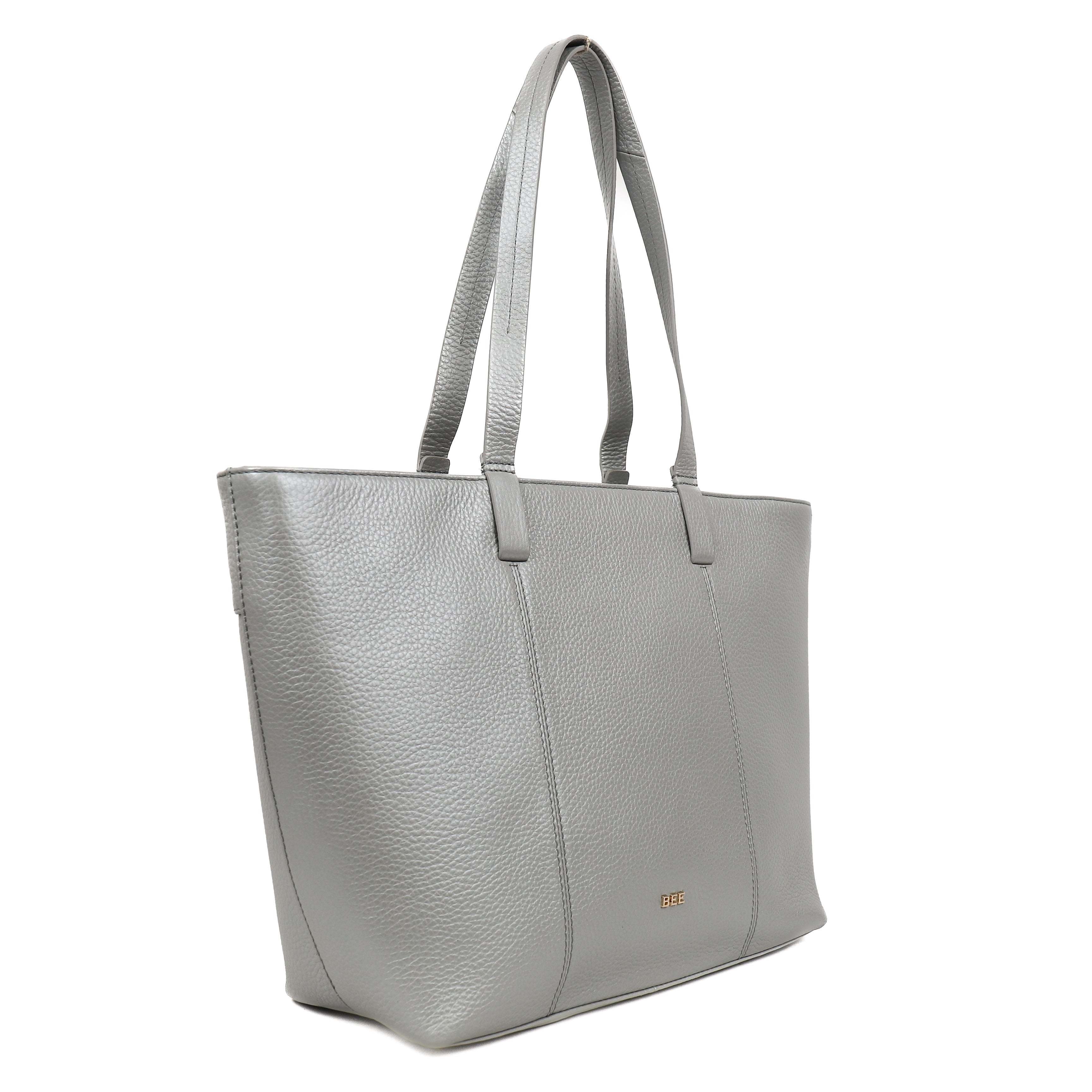 Grote shopper 'Maya' Metallic Silver