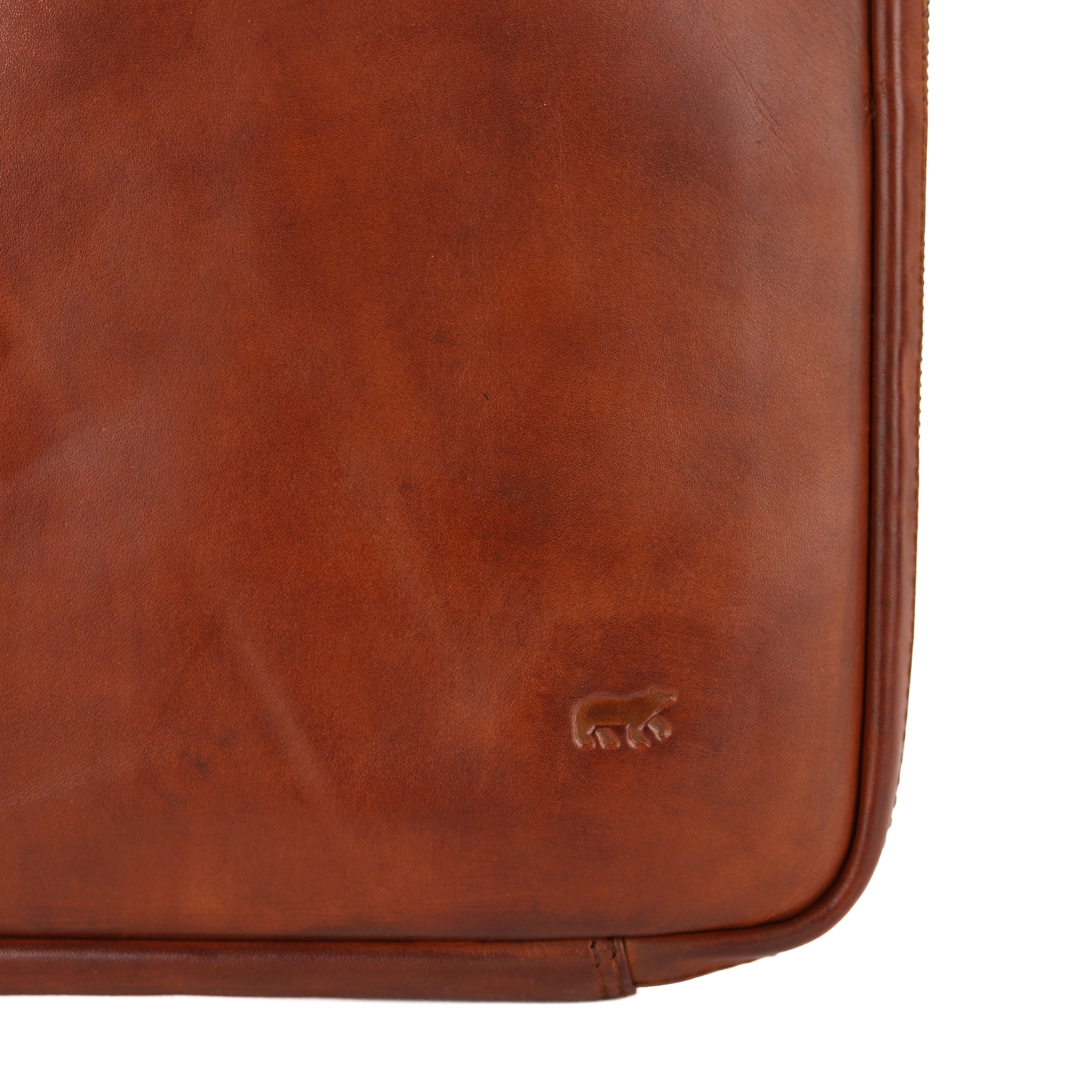 Compacte aktetas 'Cleo' cognac