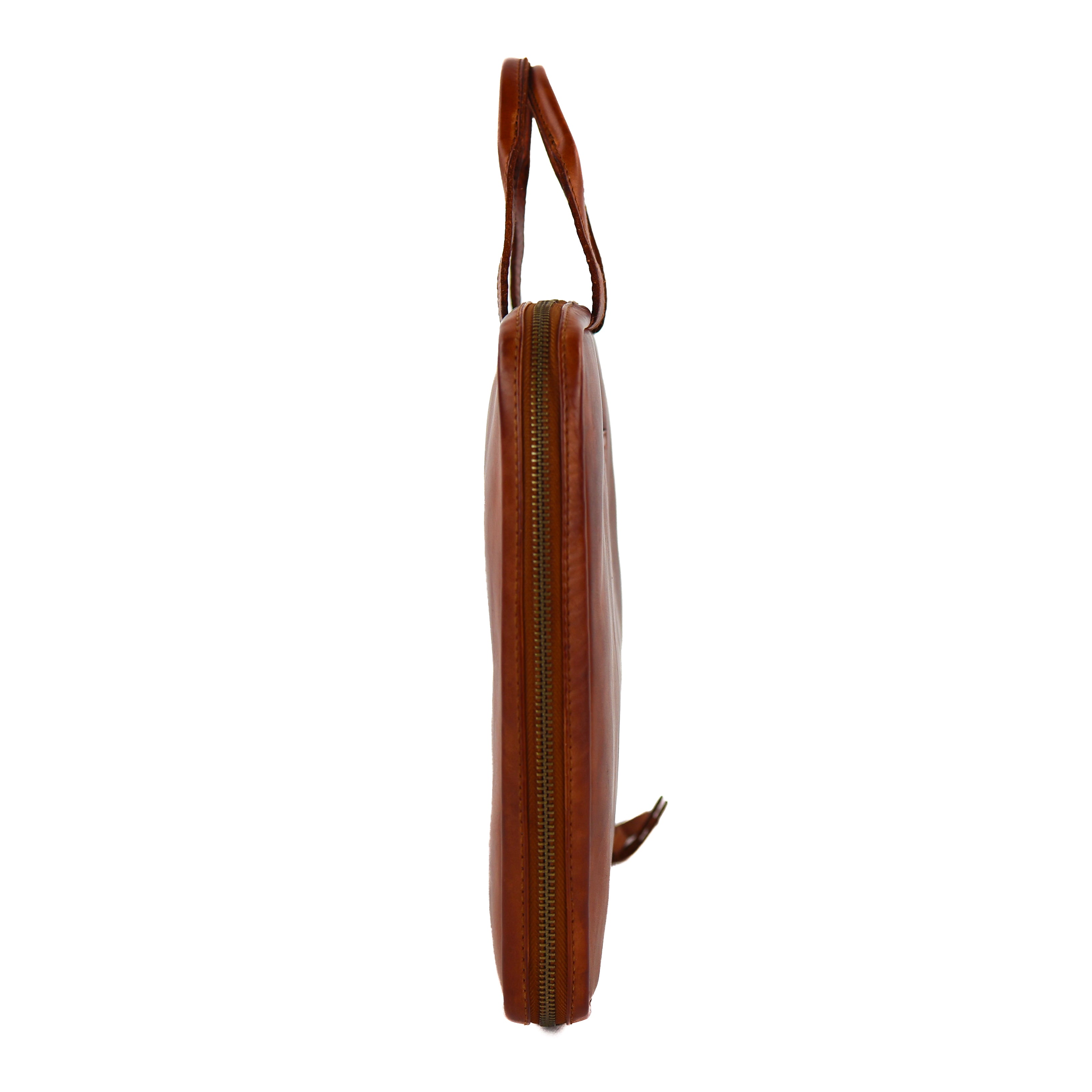 Compacte aktetas 'Cleo' cognac