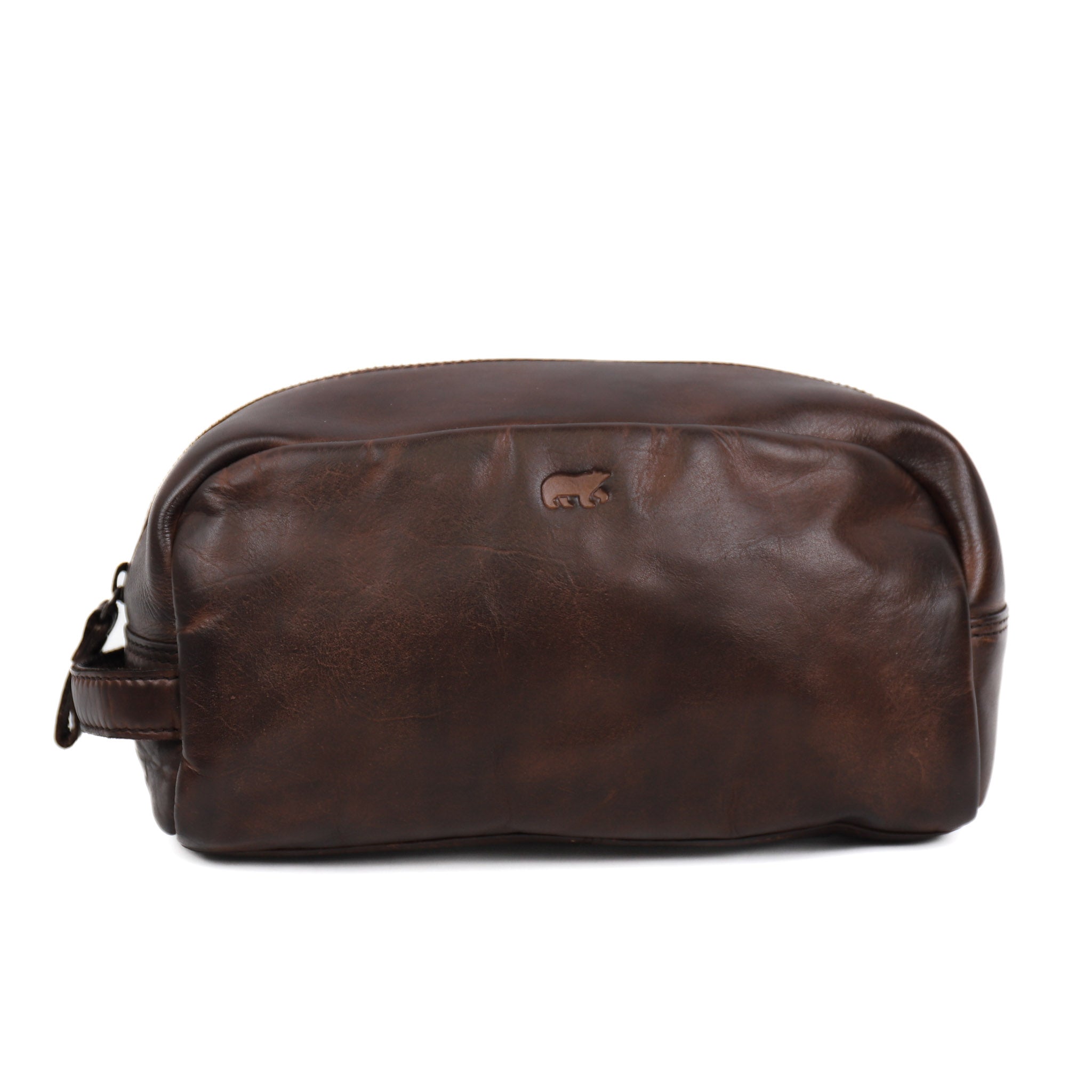 Leather 2024 Toiletry bag Brown Color