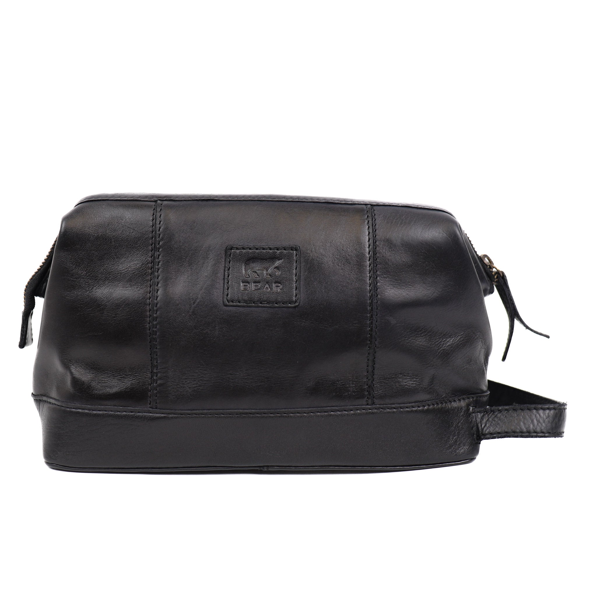 Toiletry bag bracket closure 'Oliviër' black