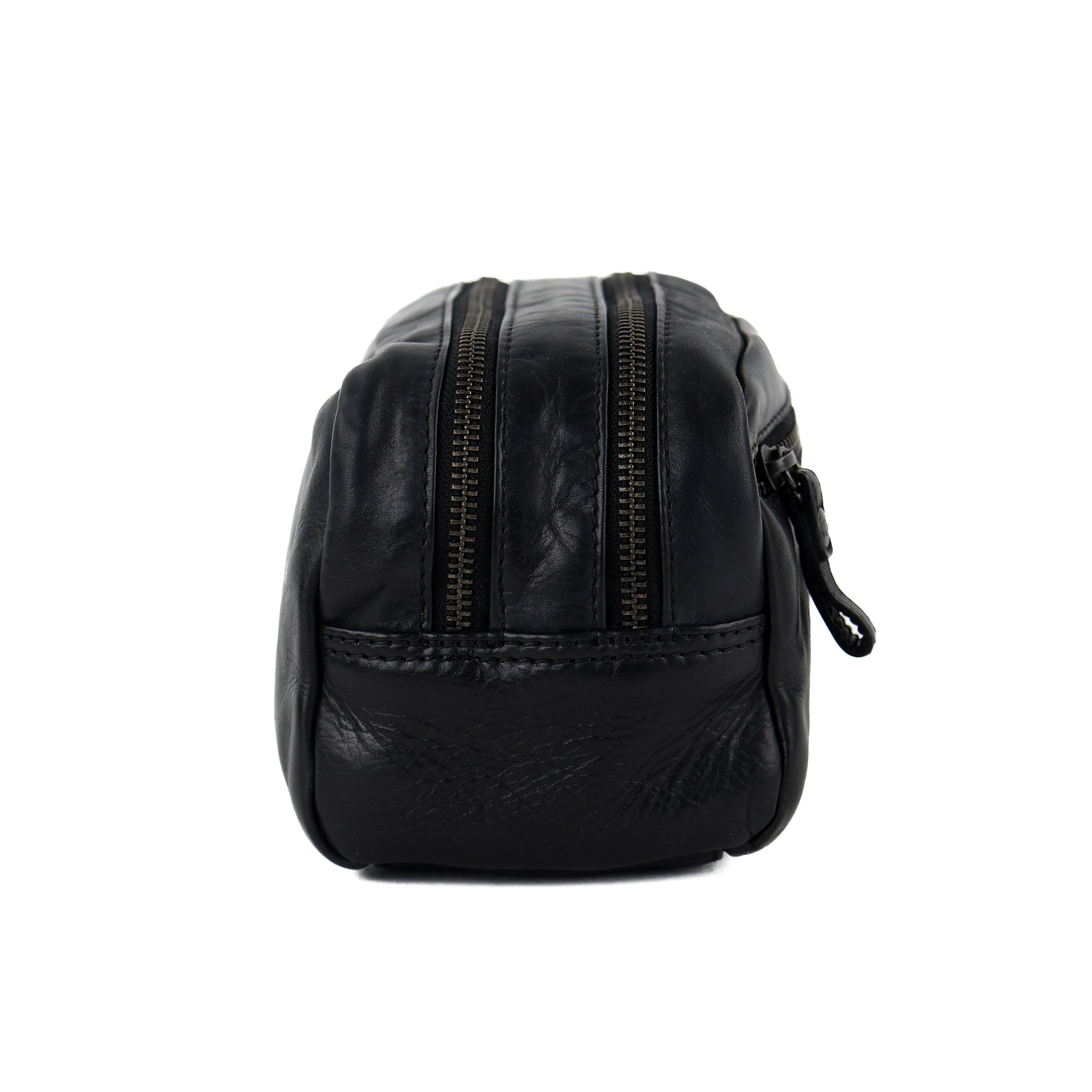 Toiletry bag with double compartment 'Bo' black