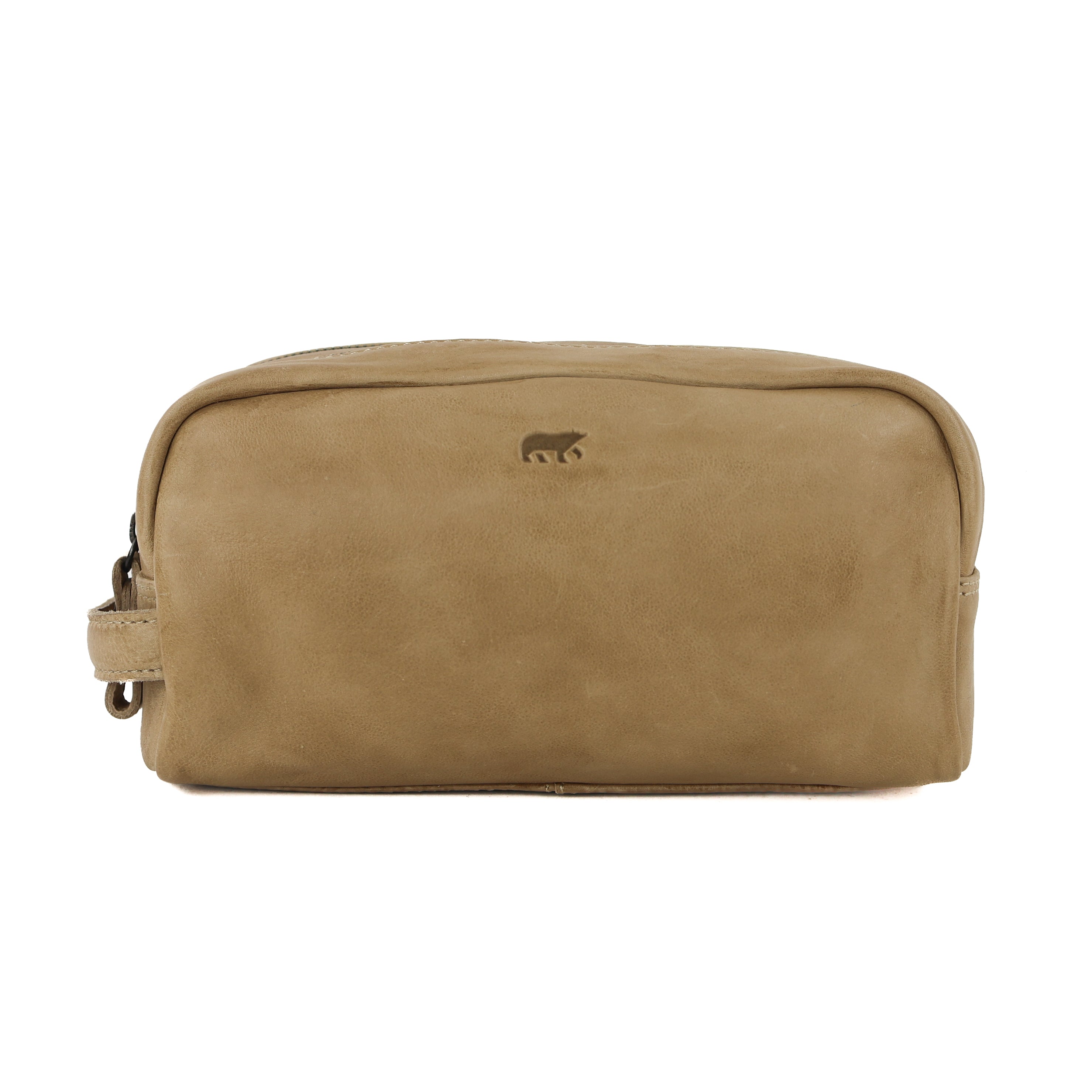 Toilettas met dubbel vak 'Bo' beige