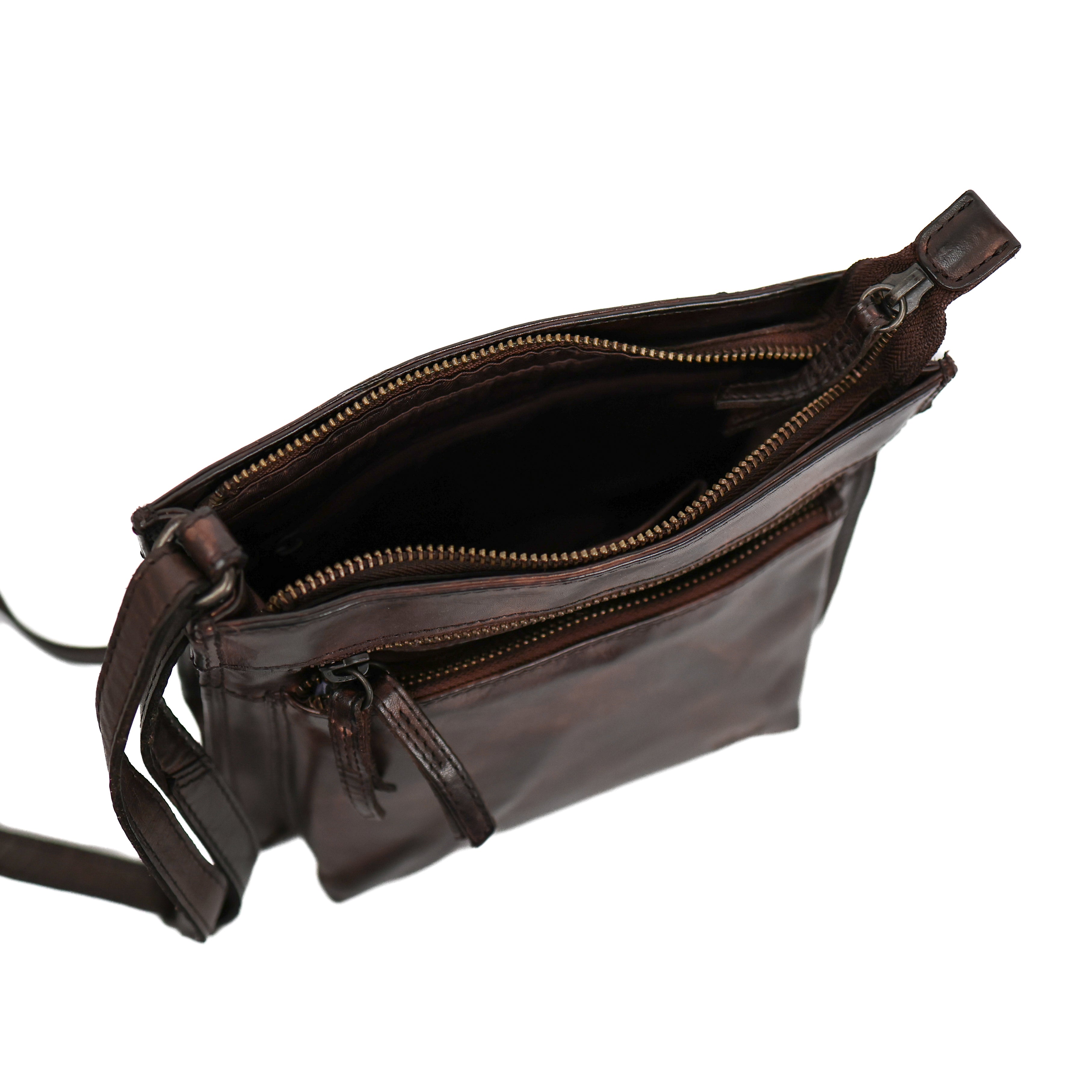 Shoulder bag 'Davita' dark brown