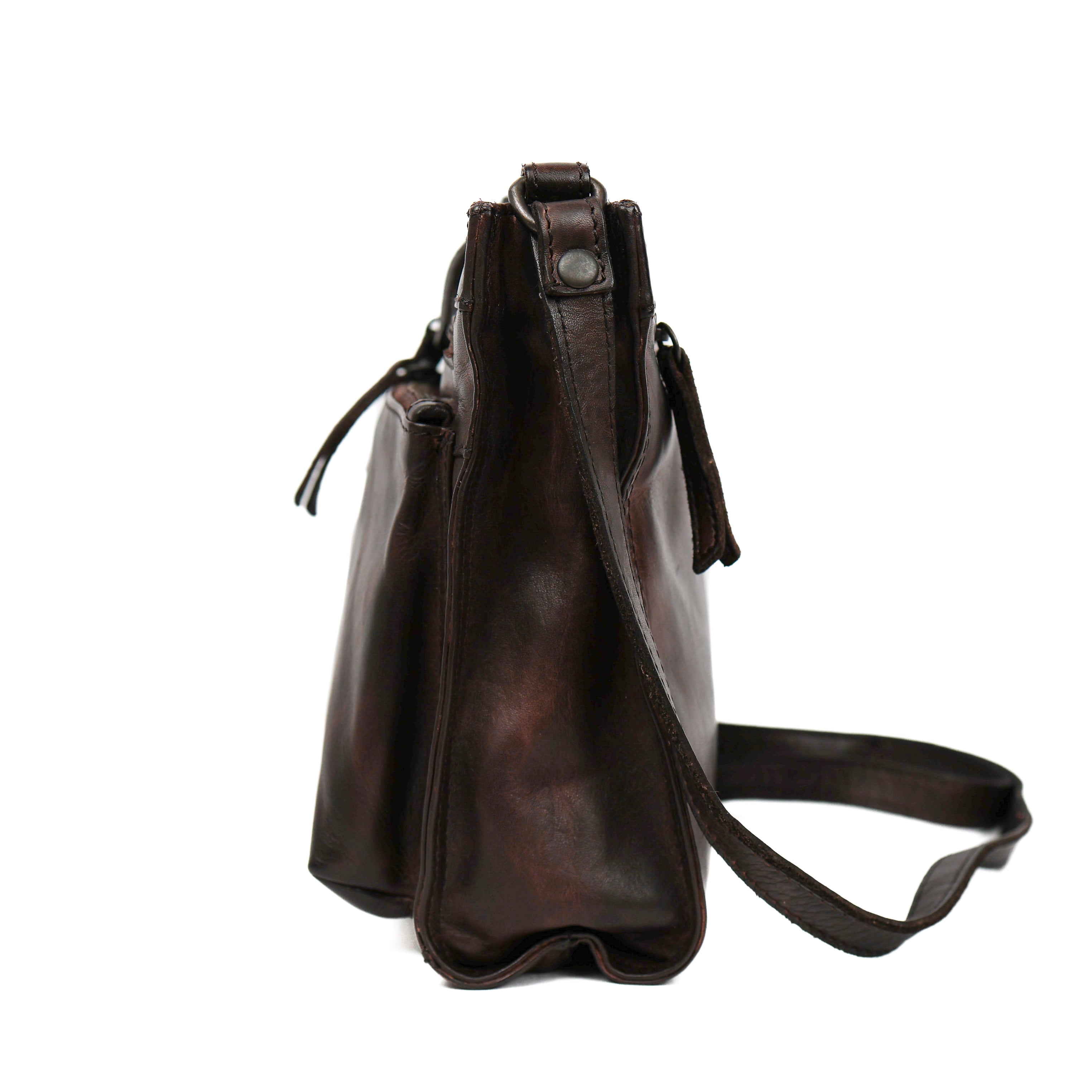 Shoulder bag 'Davita' dark brown
