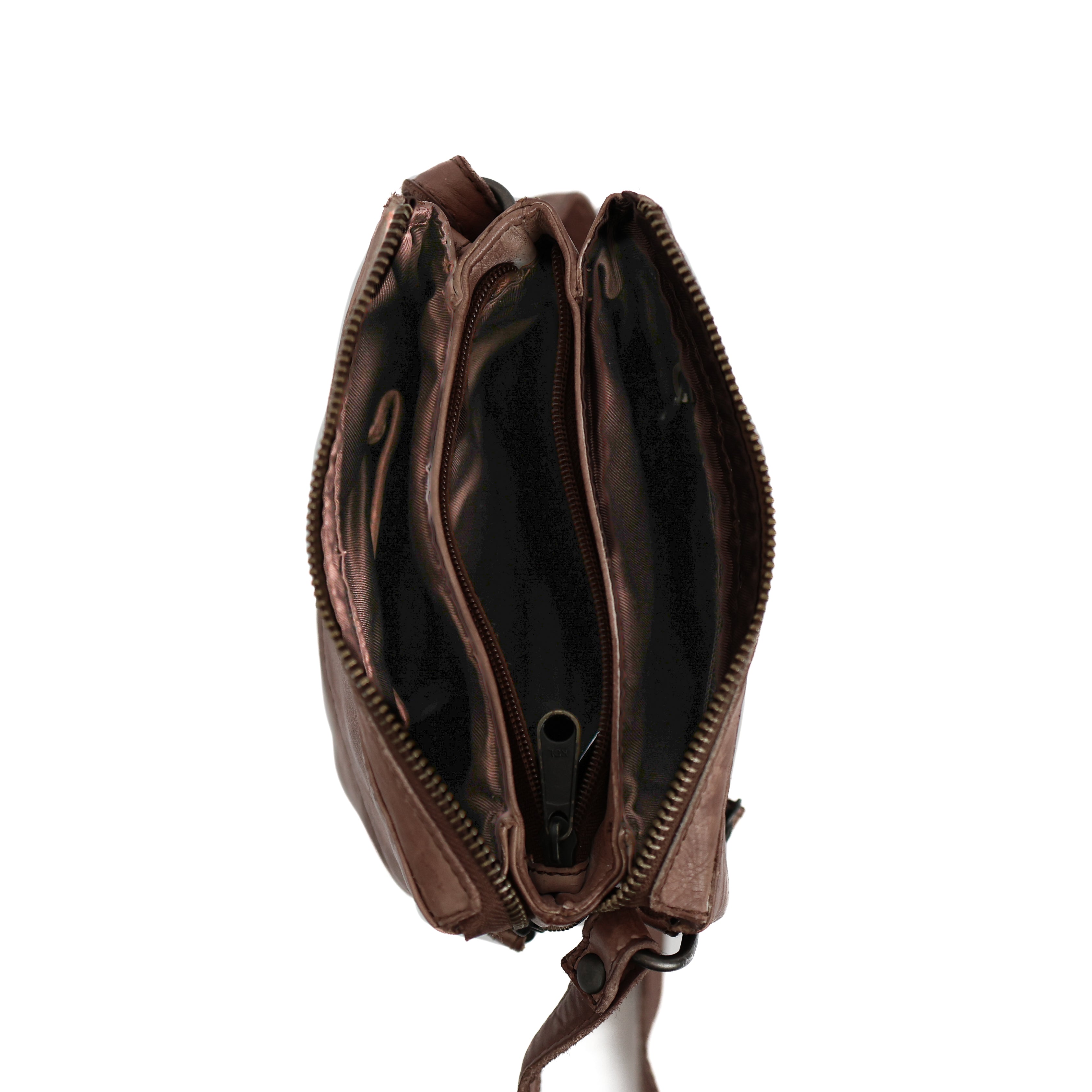 Klein schoudertasje 'Monique' pewter