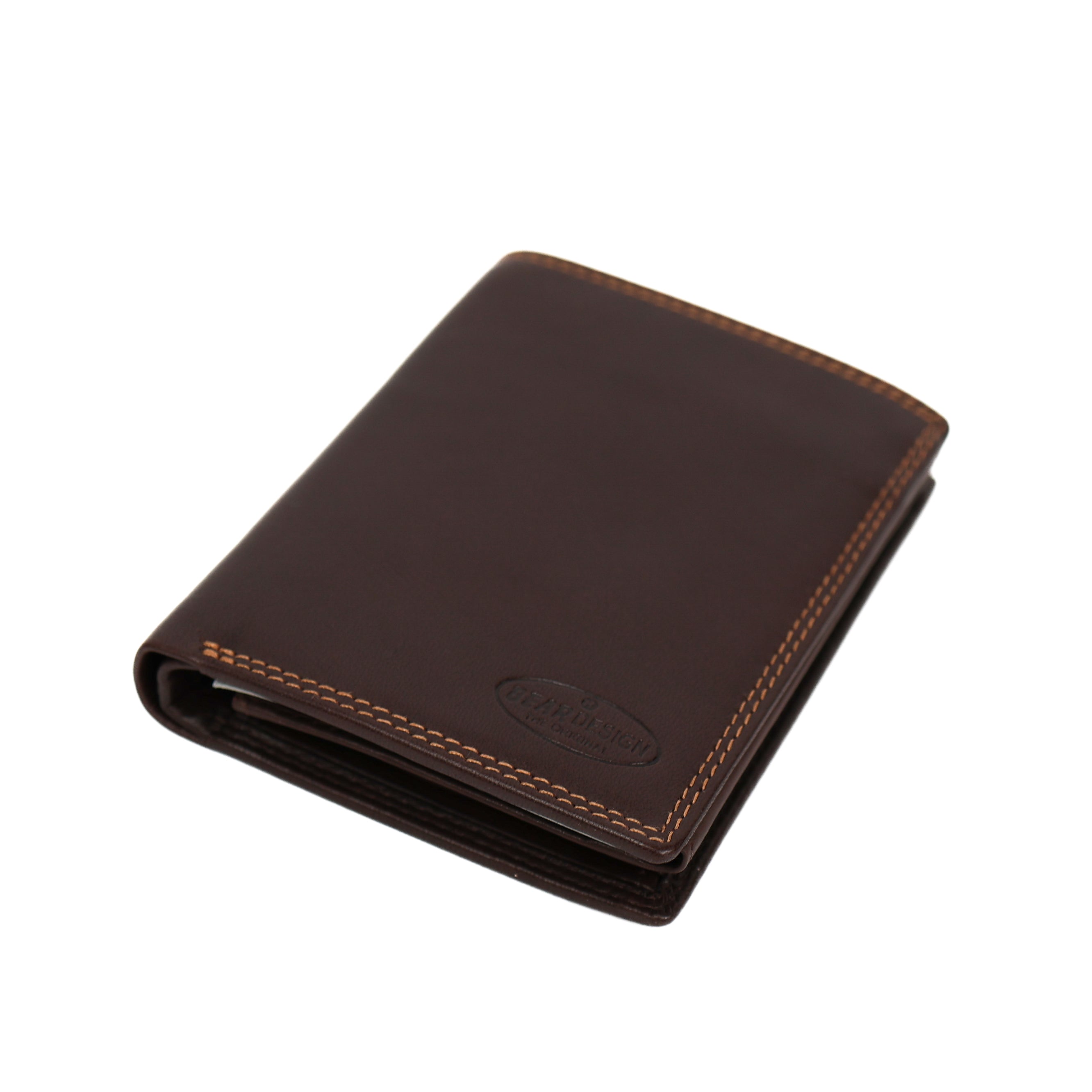 Hoge billfold 'Klaas' donkerbruin