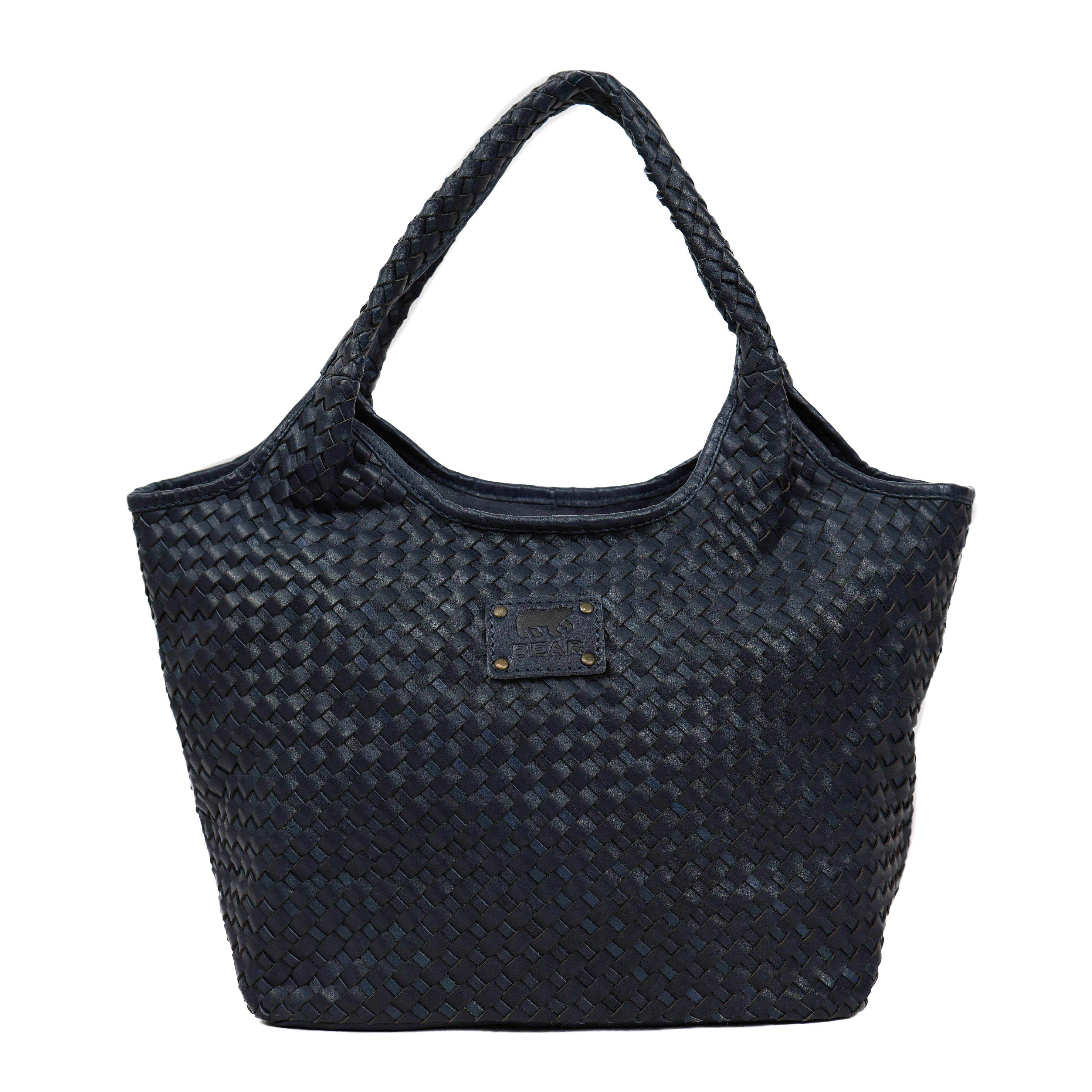 Braided hand/shoulder bag 'Juliëtte' navy