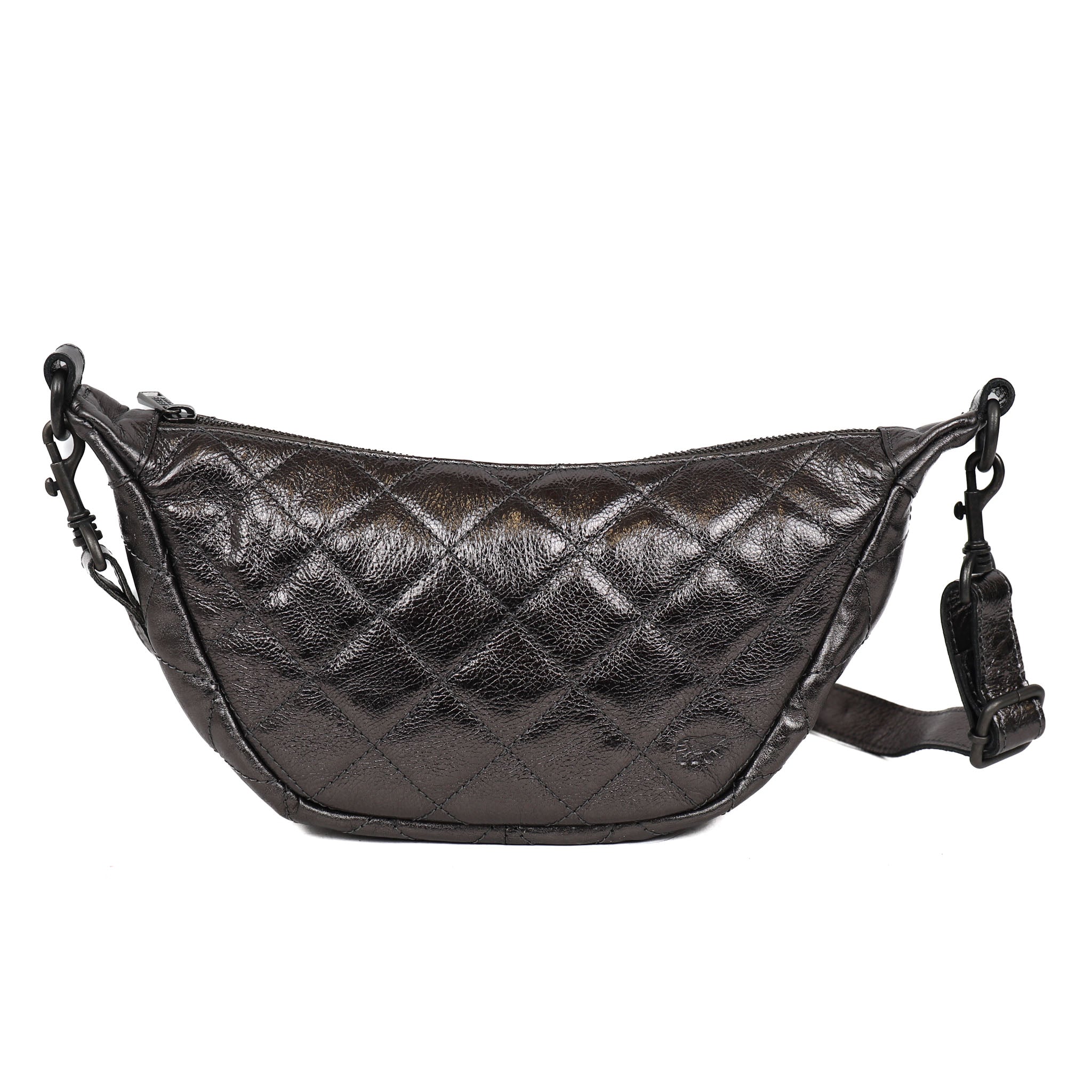 Crossbody tasje 'Laura' gun metal