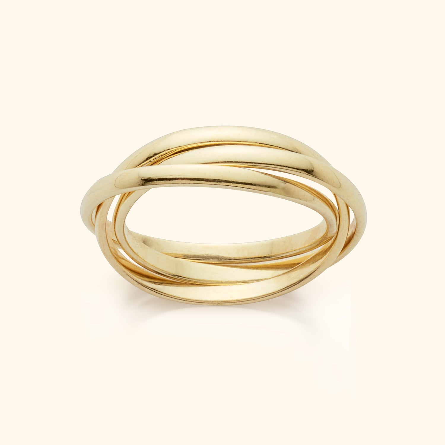 RIng met 3 banden gold plated